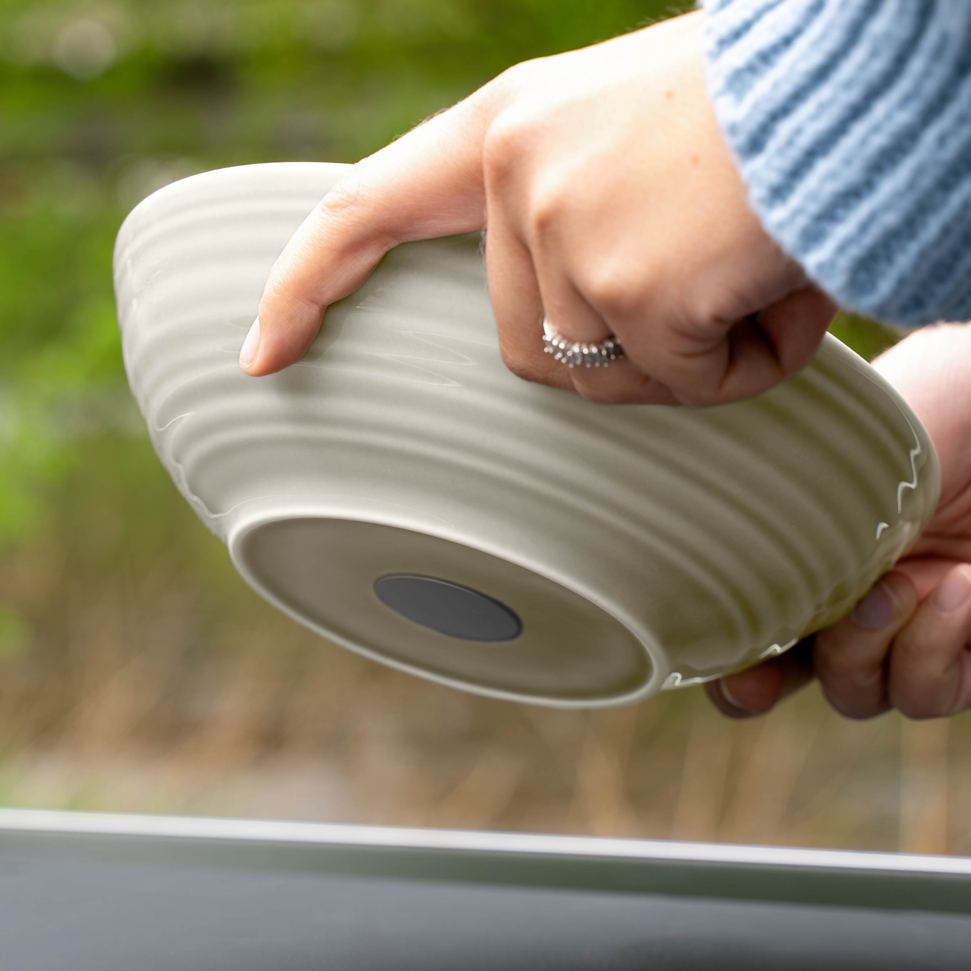 Magnet-Porzellan-Foodbowl-20cm sand von unten