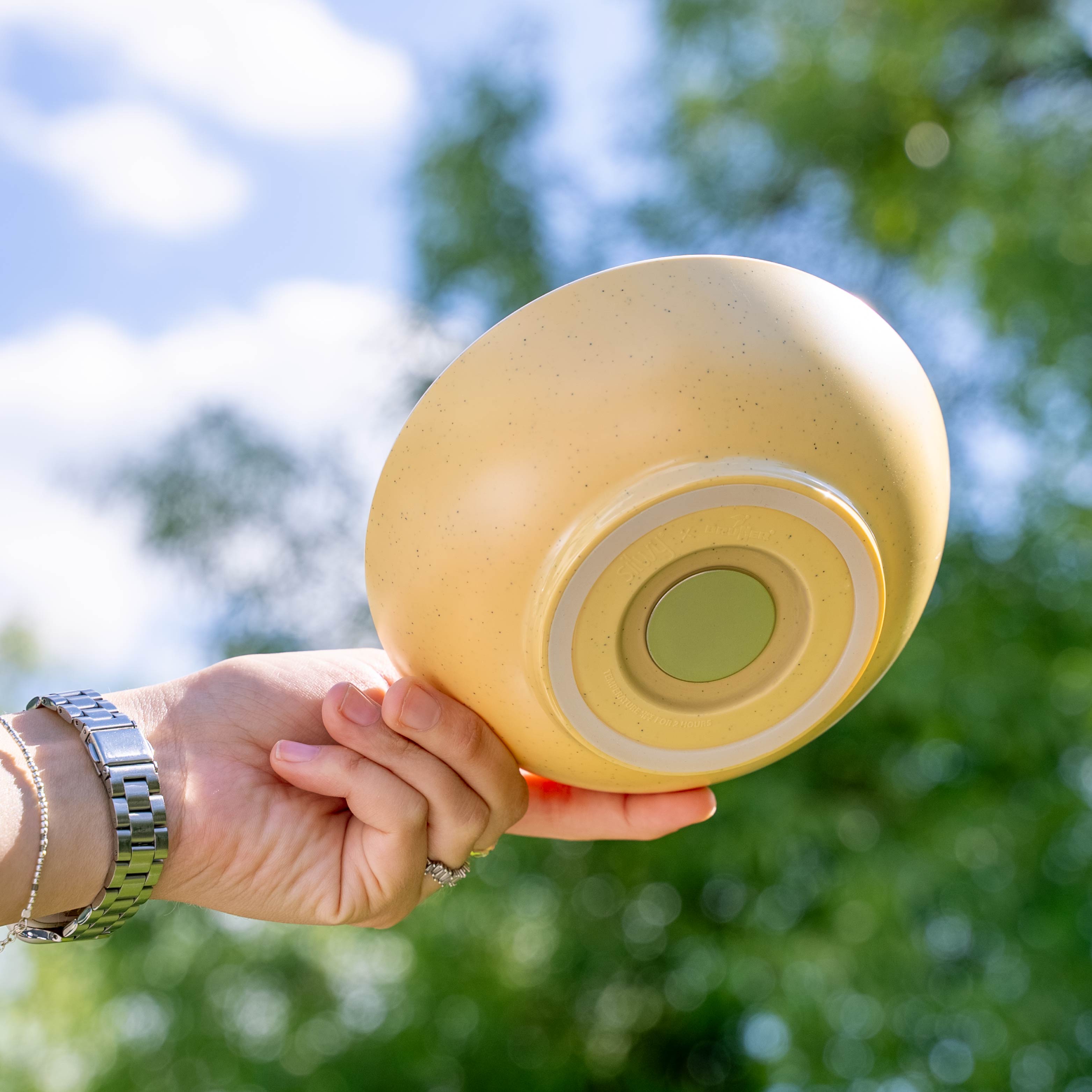 Magnet-Kunststoffbowl yellow von unten