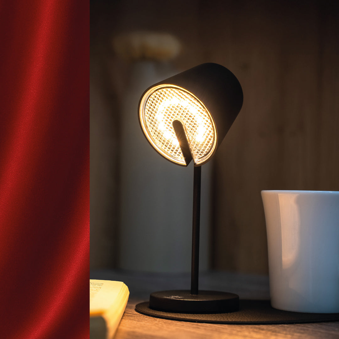 Magnetic lamp PORTOFINO BLACK including placemat and pad