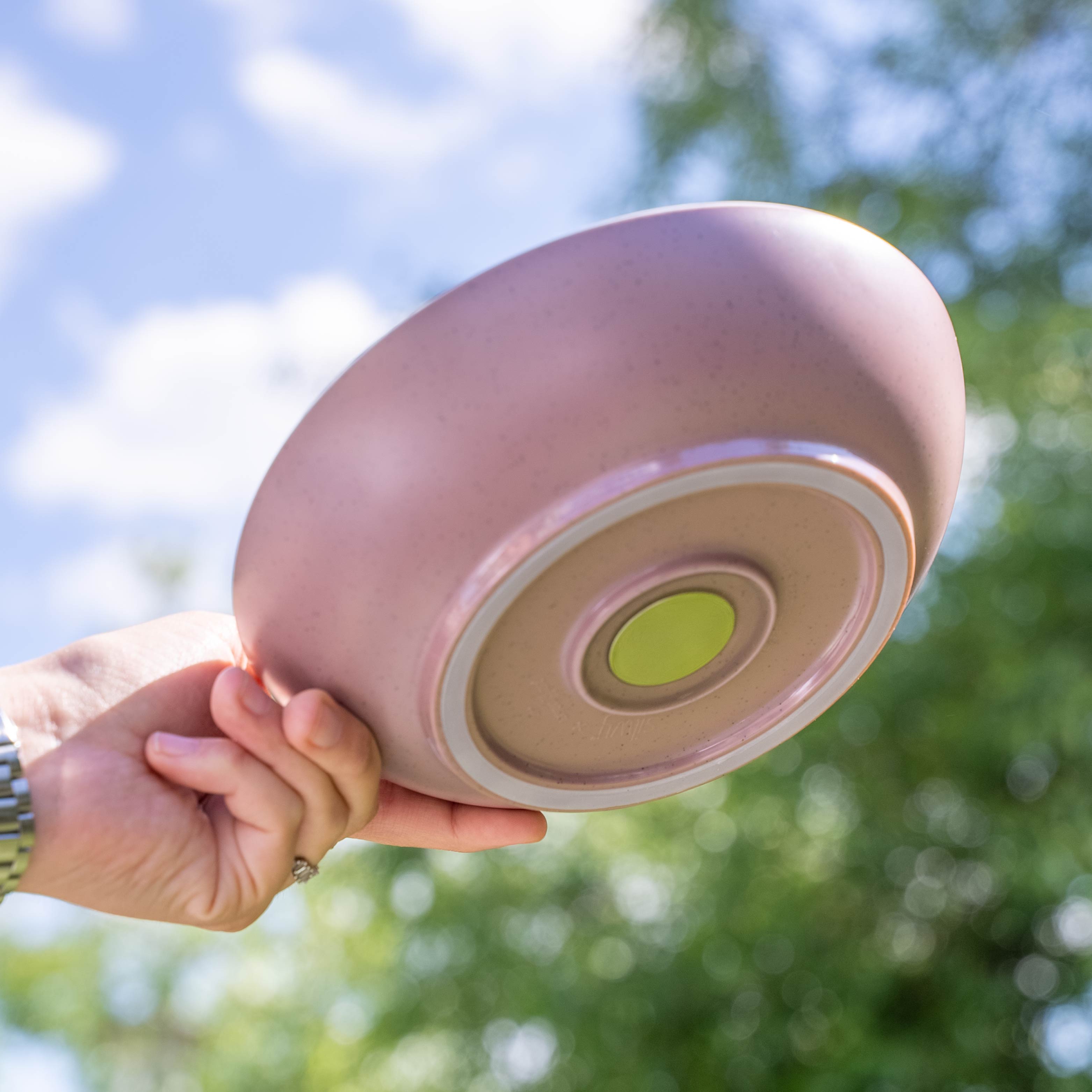 Magnet-Kunststofffoodbowl rose von unten