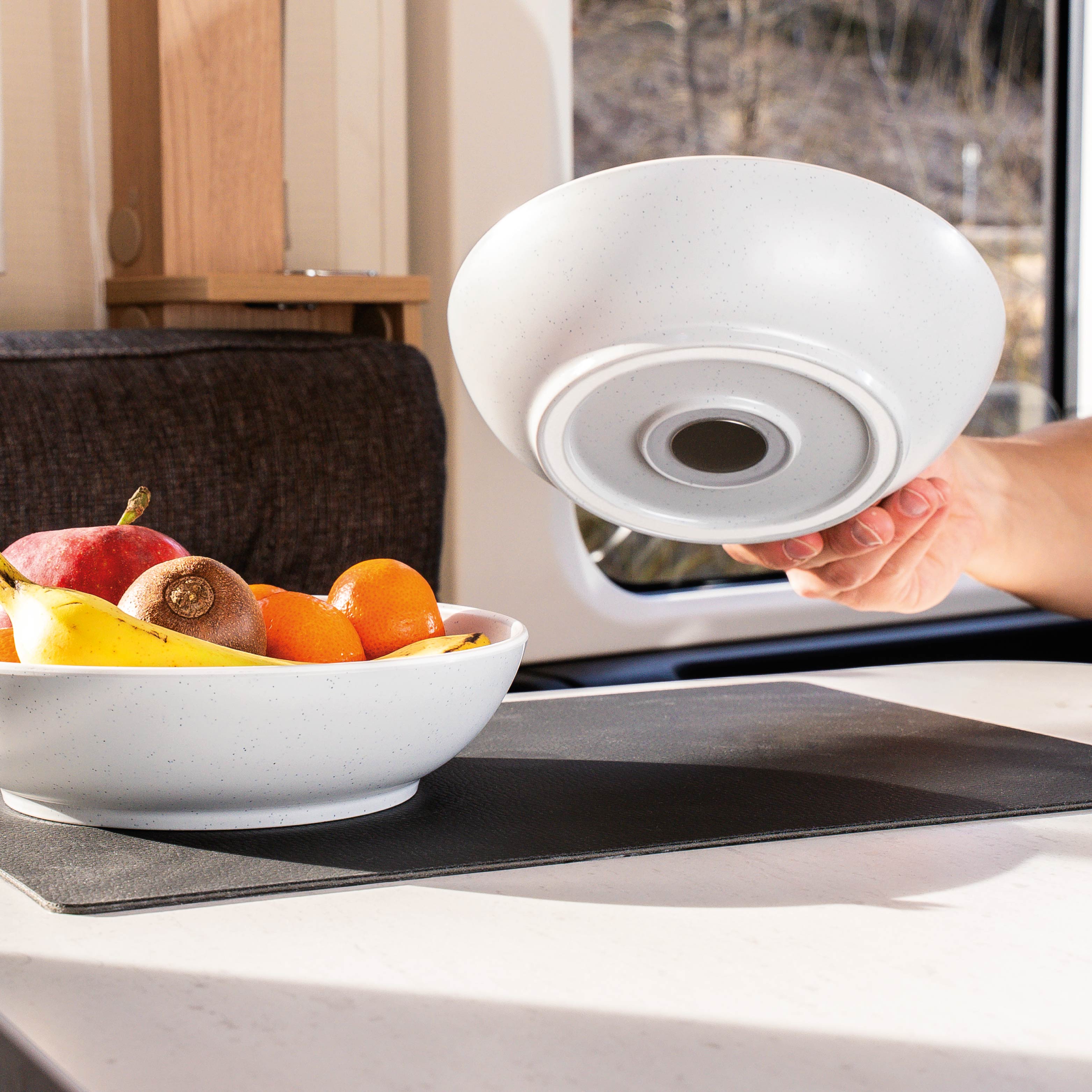 Kunststoff-Foodbowl white auf Matte