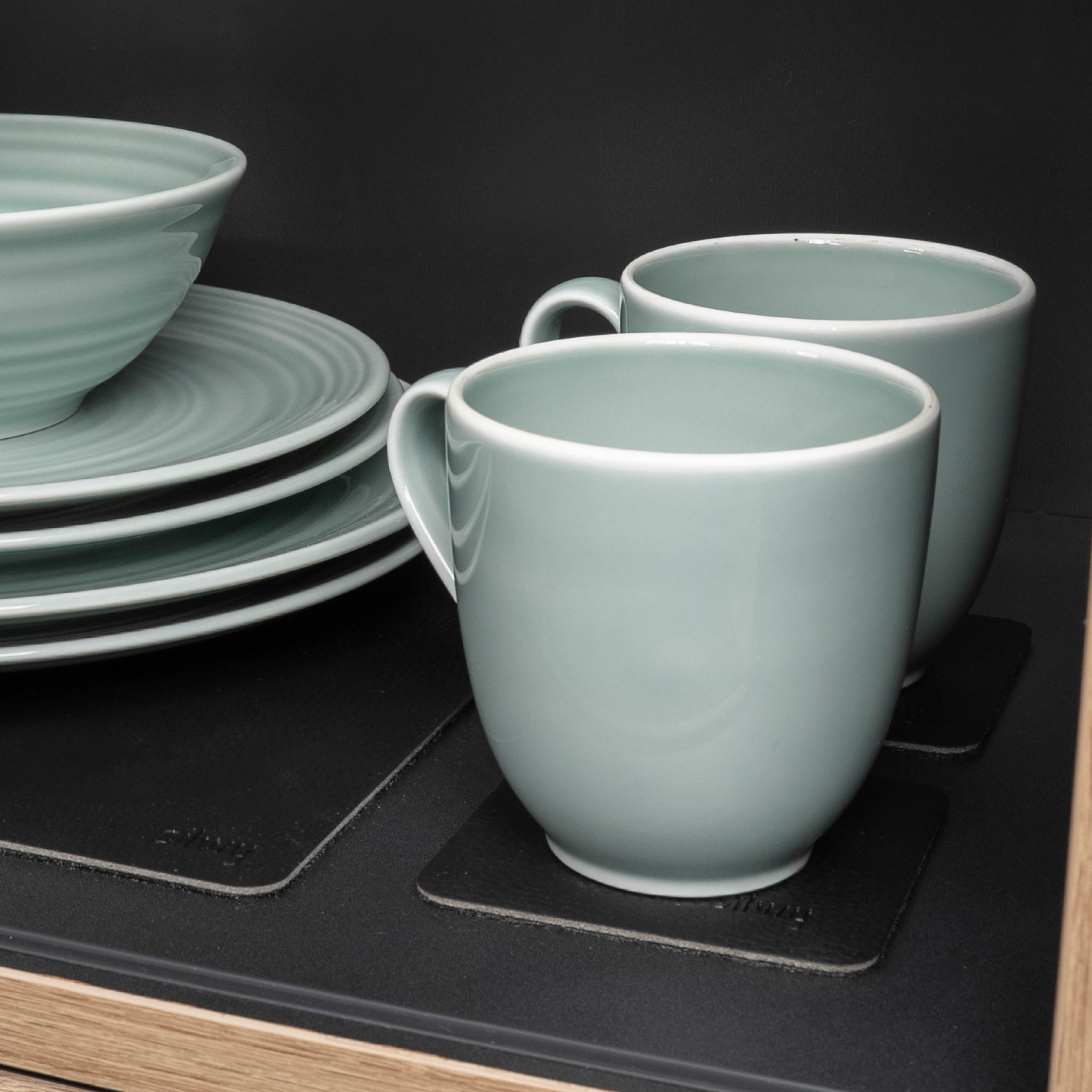 Magnetic porcelain cups CYAN