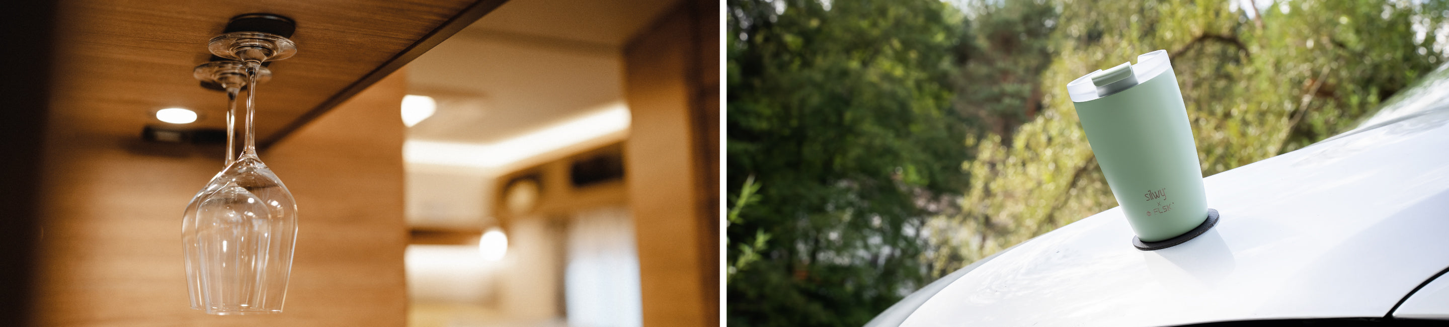 Magnet-Thermocup - Magnet-Gläser an Metall-Leiste