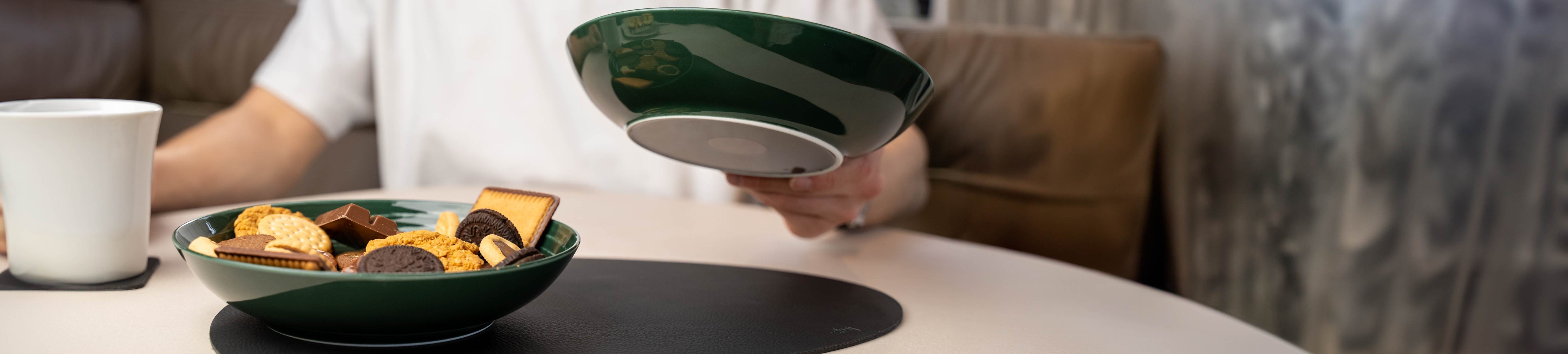 Magnet-Porzellan-Foodbowl 21cm abstellen auf Platzset im camper