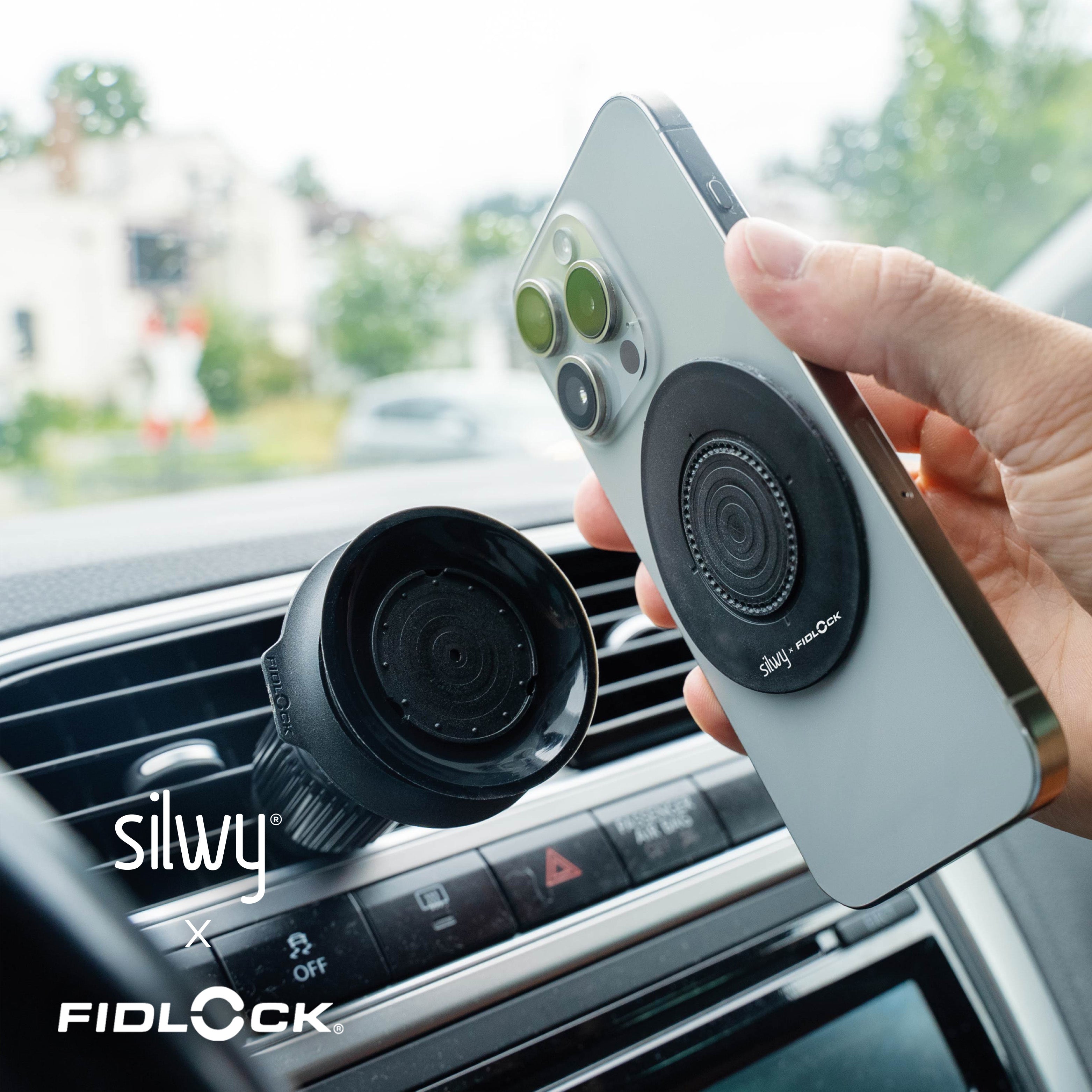 Magnet-VACUUM Handy Holder UNIVERSAL for Car Air Vent including Magnet-VACUUM Patch