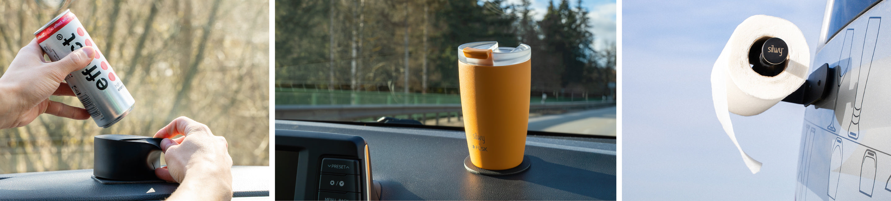 Magnet-Dosenhalter, Magnet-Thermocup, magnet-küchenrollenhalter am multivan