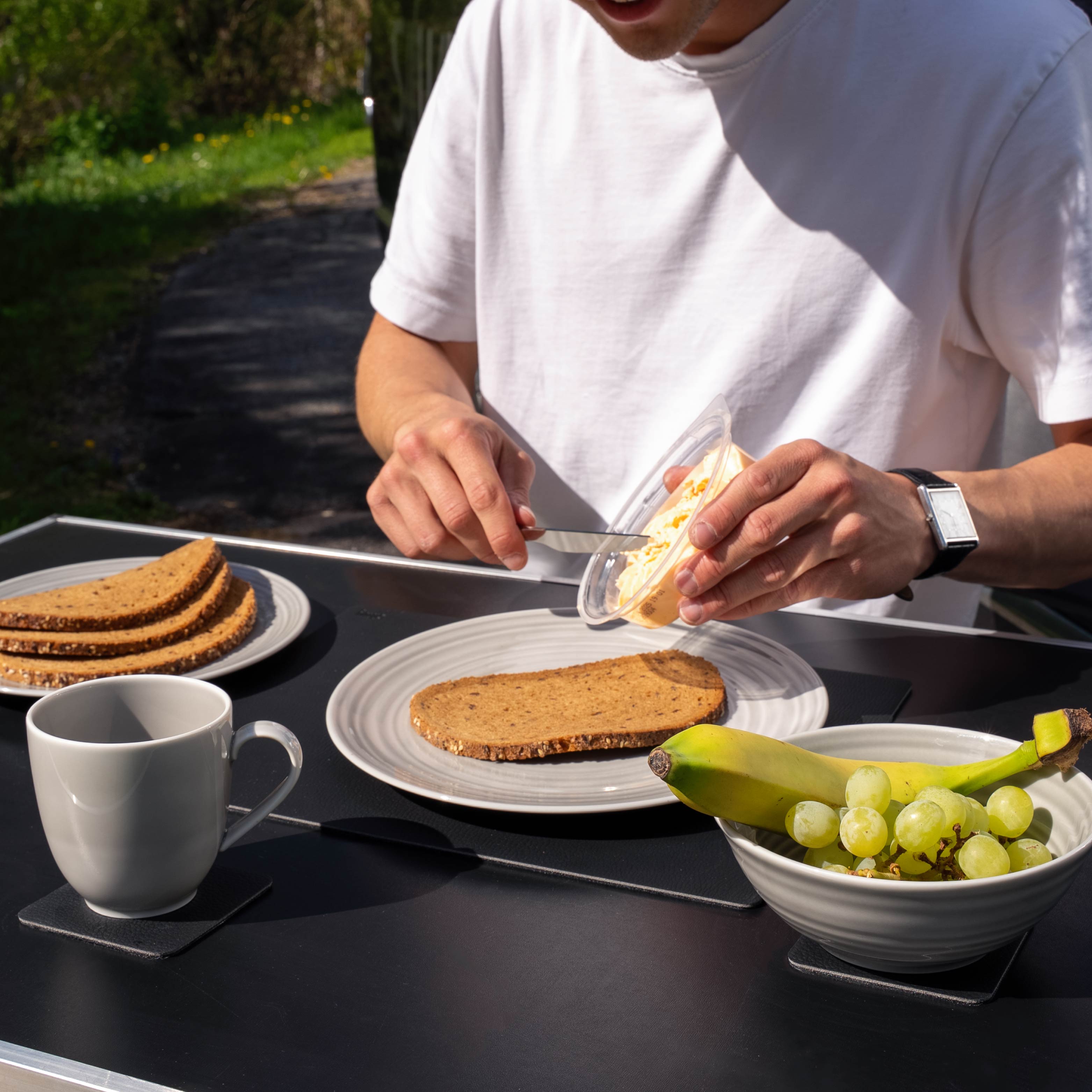 Magnet-Porzellan-Set ash Campingtisch