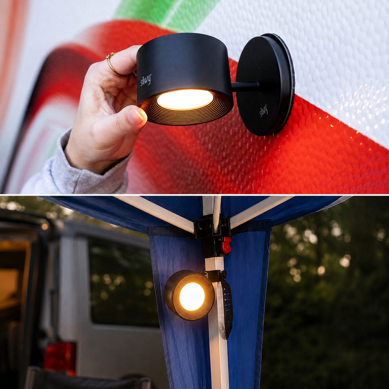 Magnet-Leuchte SPOTY inkl. Pad und Universal-Ringschelle