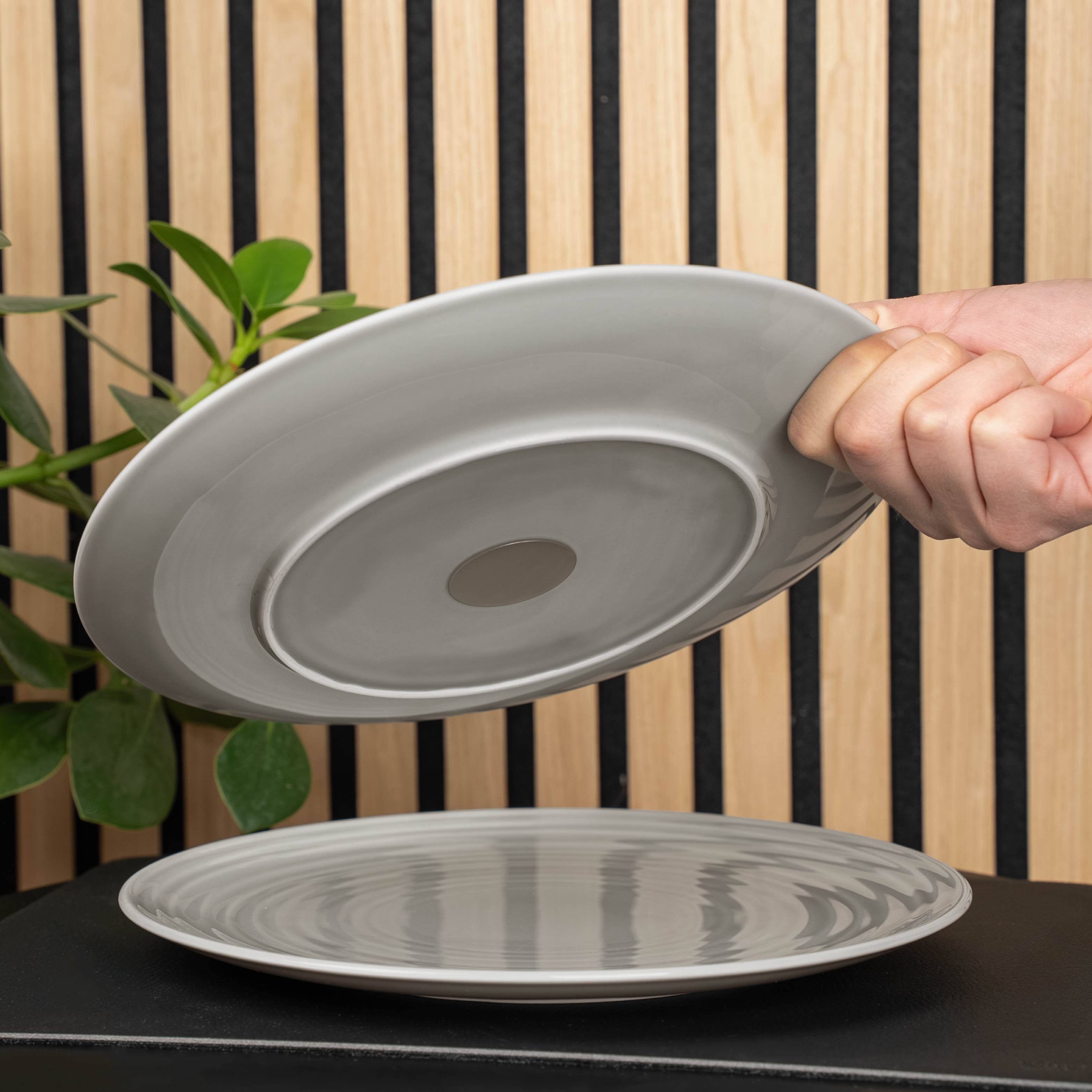 Magnet-Porzellan-Teller_26cm ash auf Matte