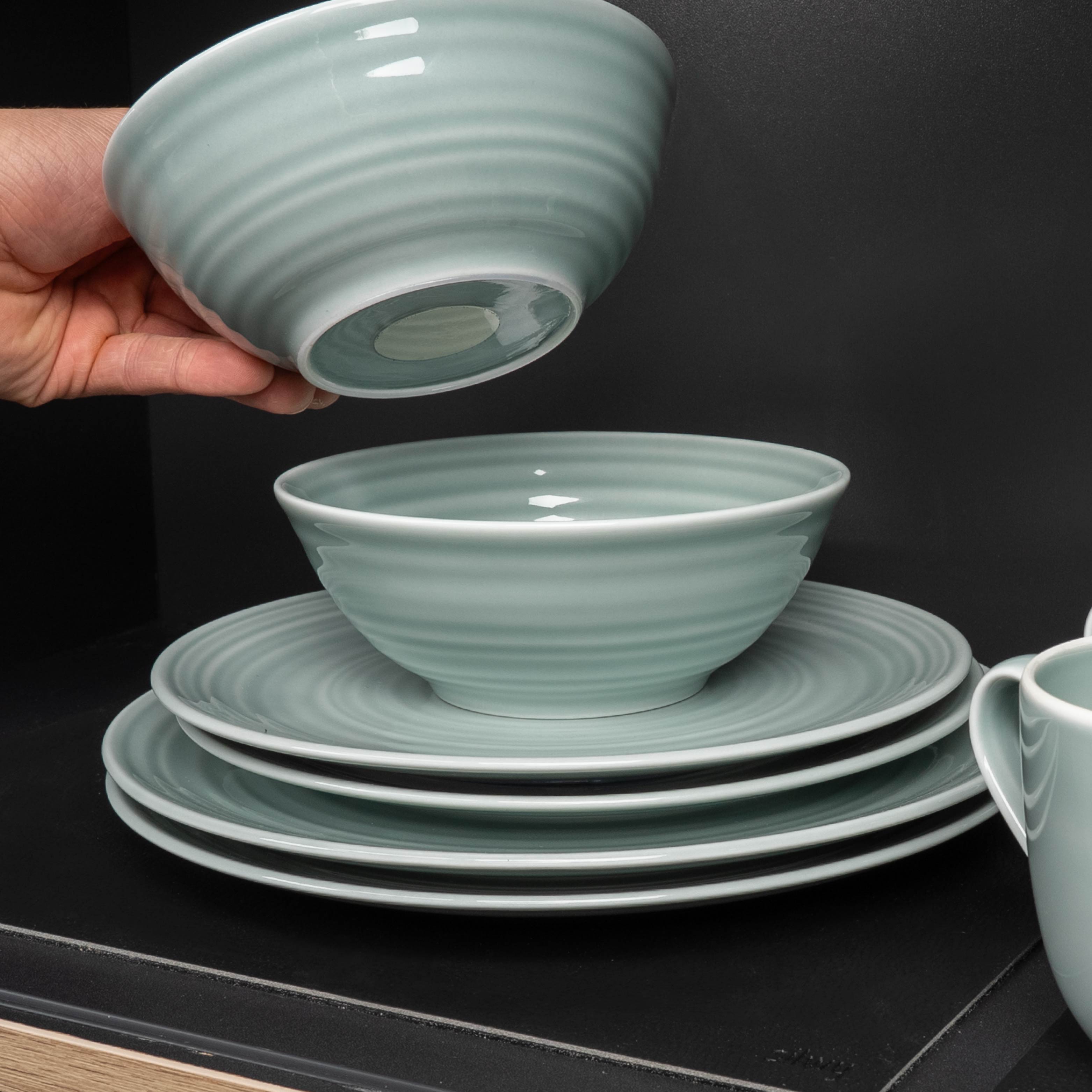 Assiette magnétique en porcelaine CYAN ⌀ 26cm