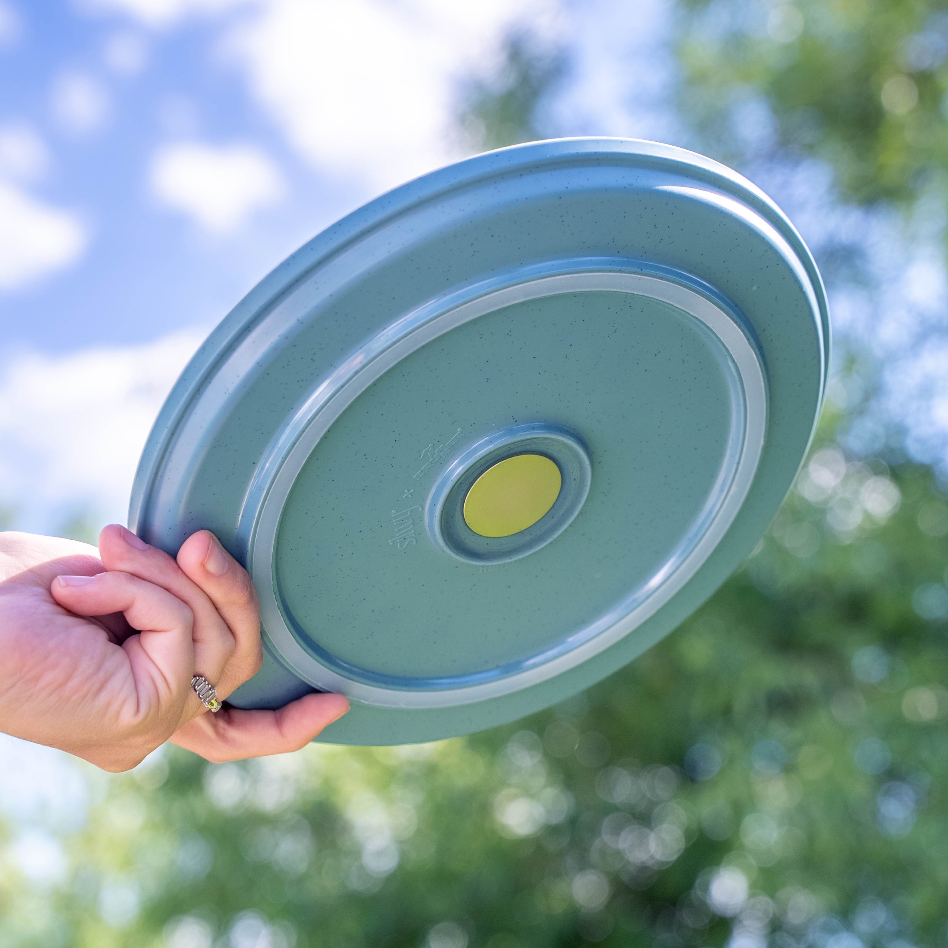 Magnet-Kunststoffteller blue von unten