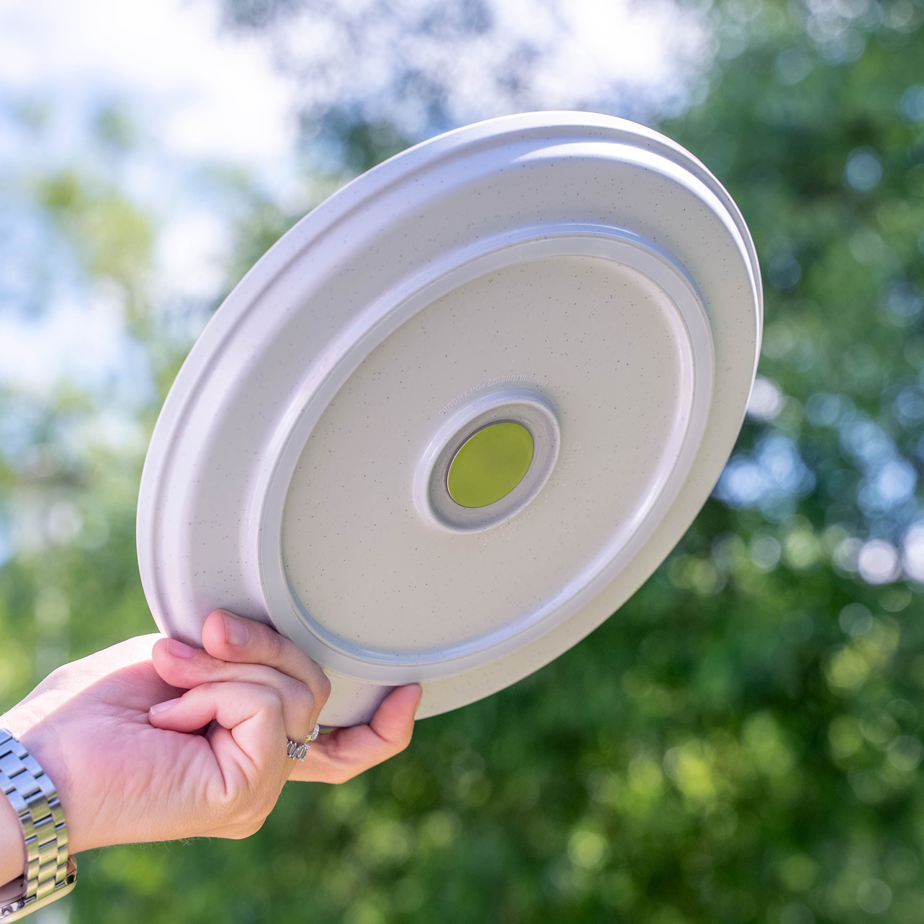 Magnet-Kunststoffteller white von unten