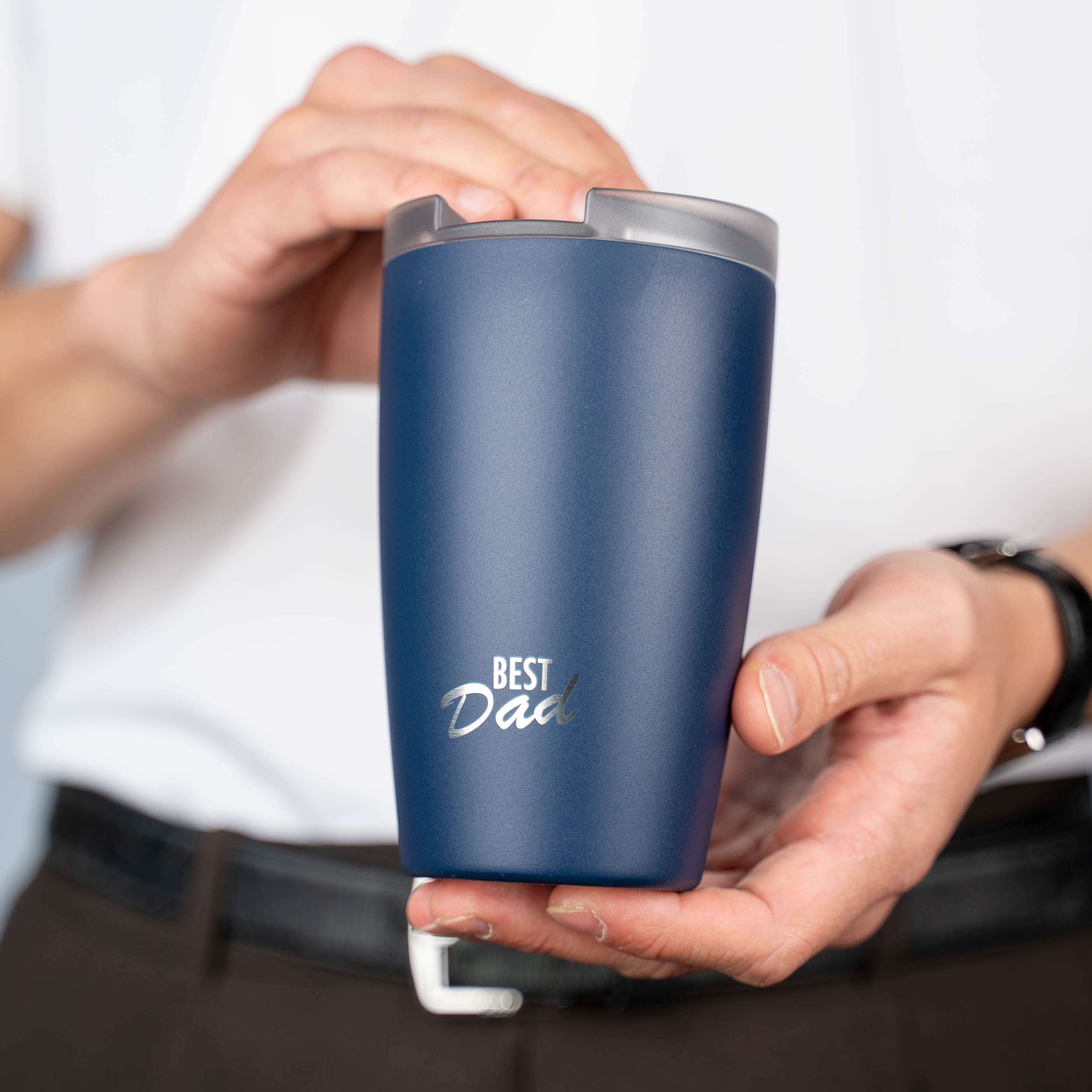 Thermocup MIDNIGHT mit Gravur BEST DAD
