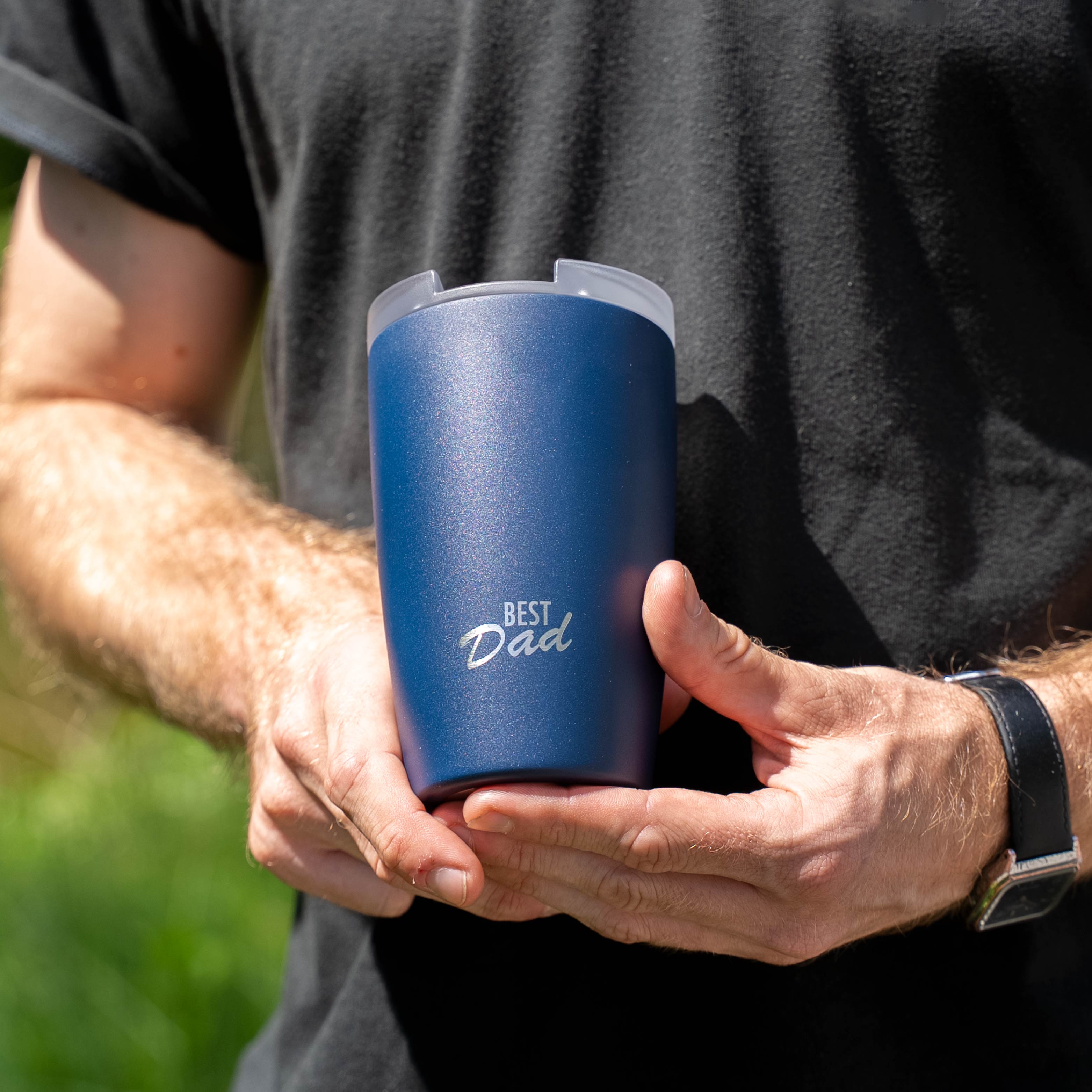 Thermocup MIDNIGHT mit Gravur BEST DAD