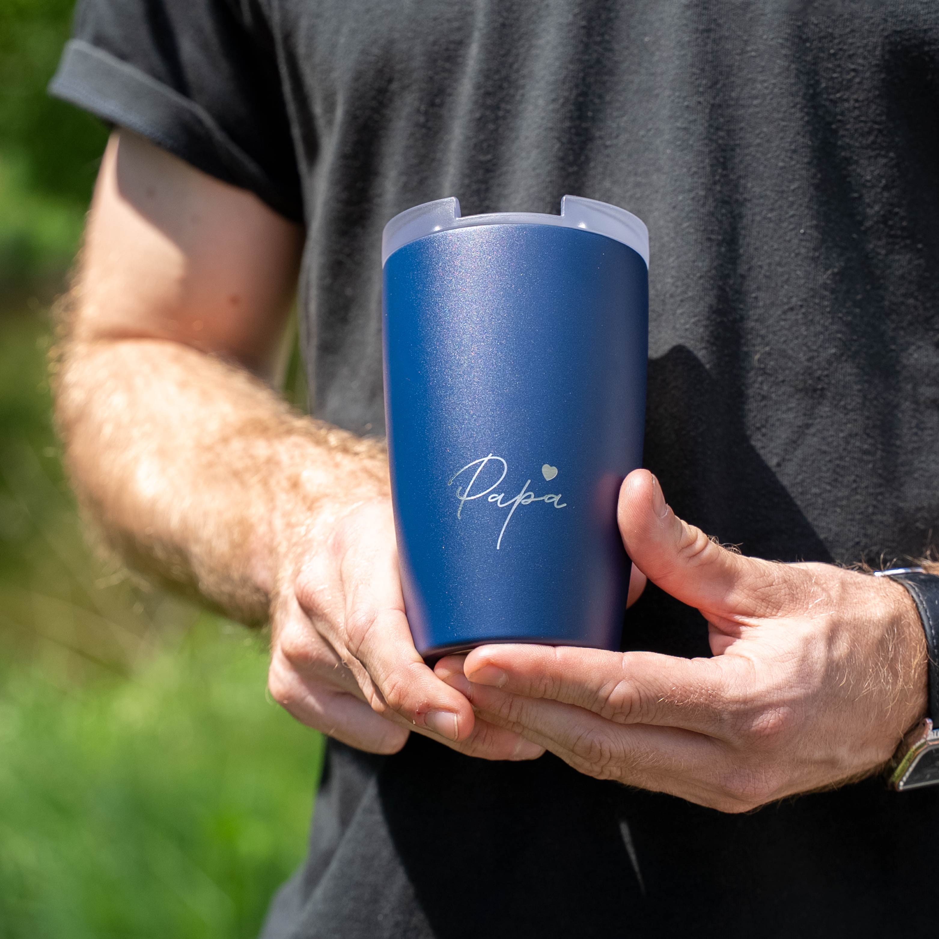 Thermocup MIDNIGHT mit Gravur PAPA