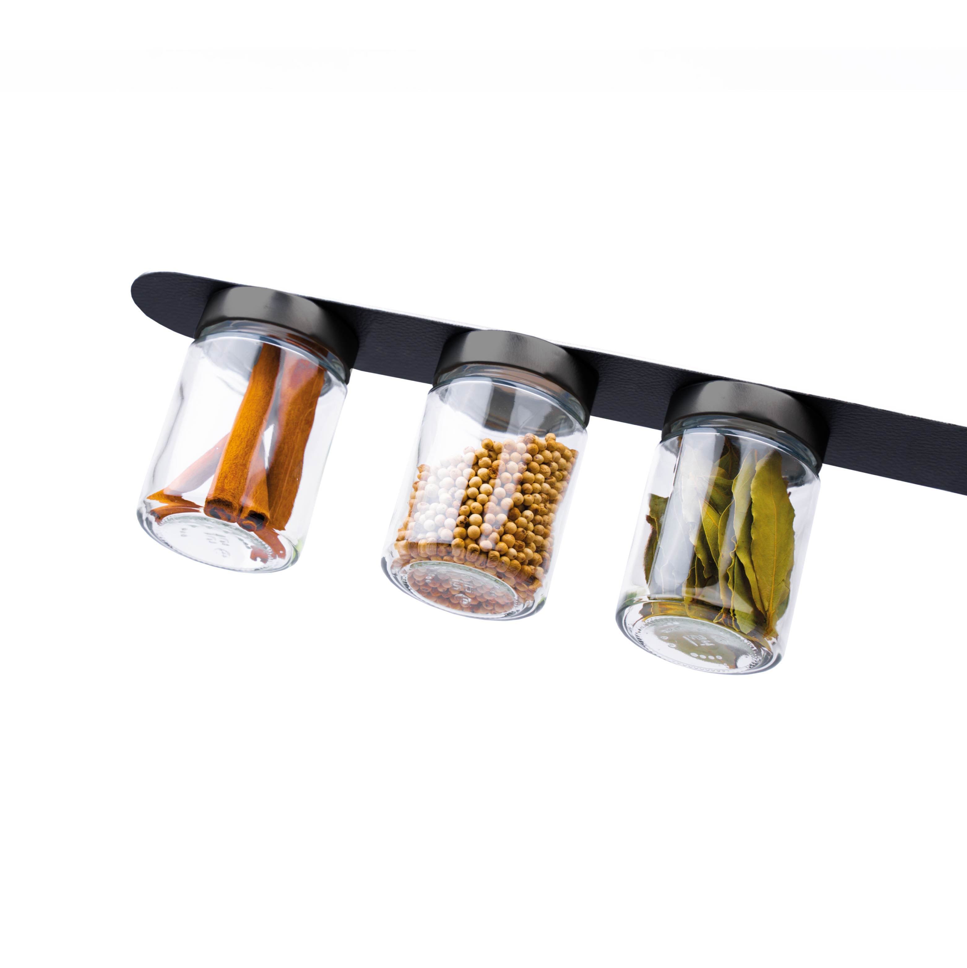 Freisteller Magnet-Feinkostgläser an Leiste montiert (3er-Set mit Leiste)