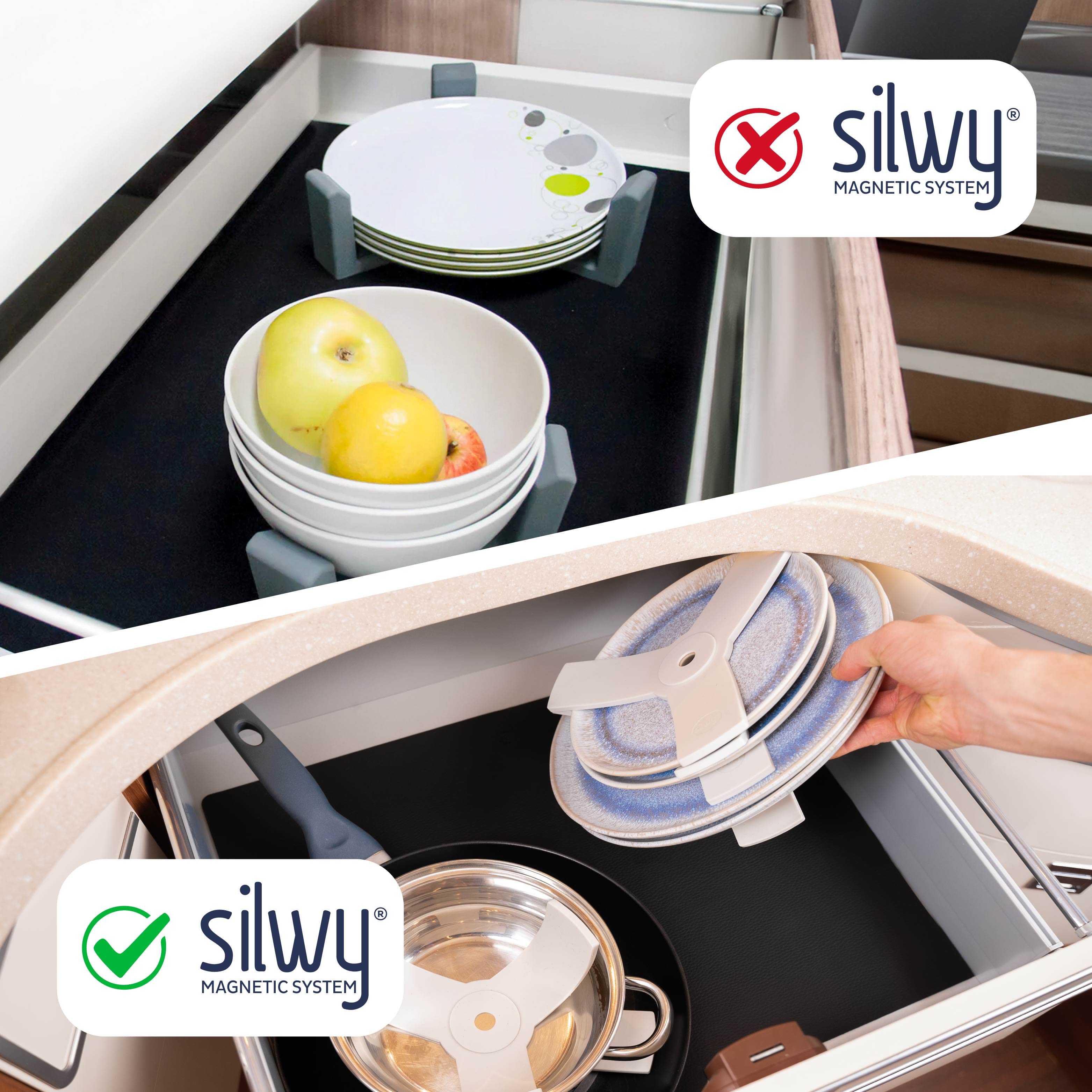 Paquete de sándwich magnético GRIS incl. estera