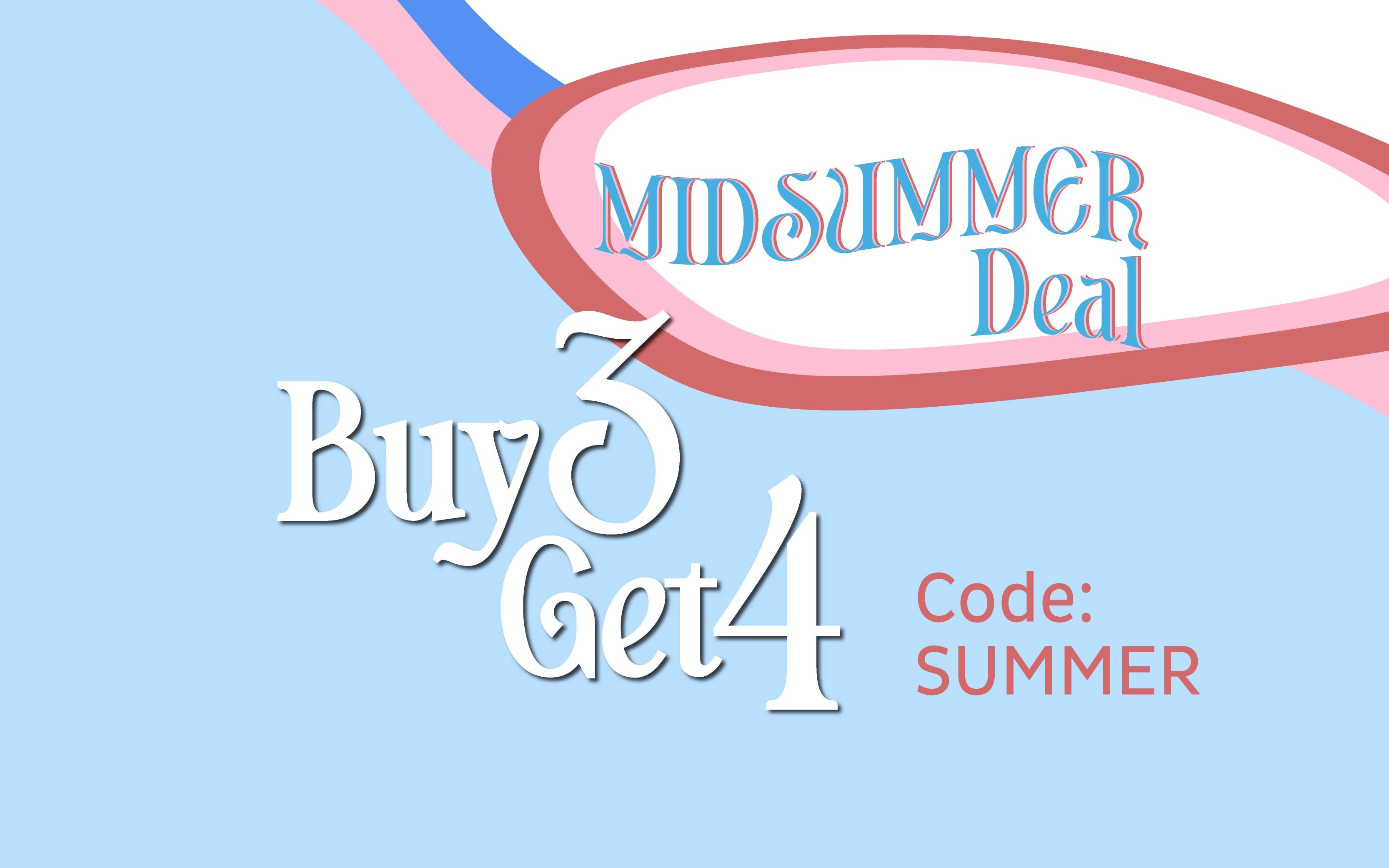 Midsummer Deal 4for3 mit dem Code SUMMER