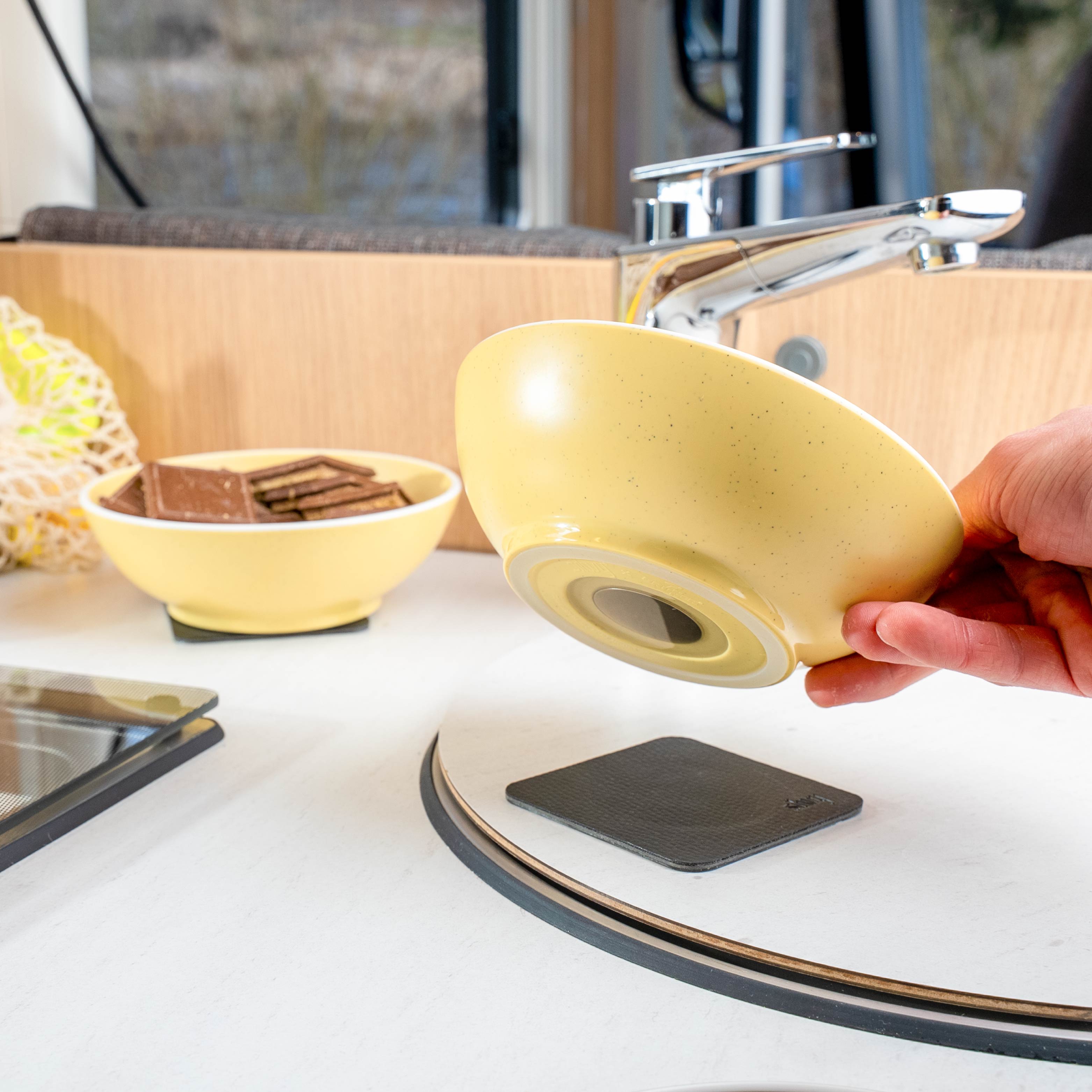 Magnet-Kunststoffbowls DOLOMIT YELLOW ⌀ 16 cm
