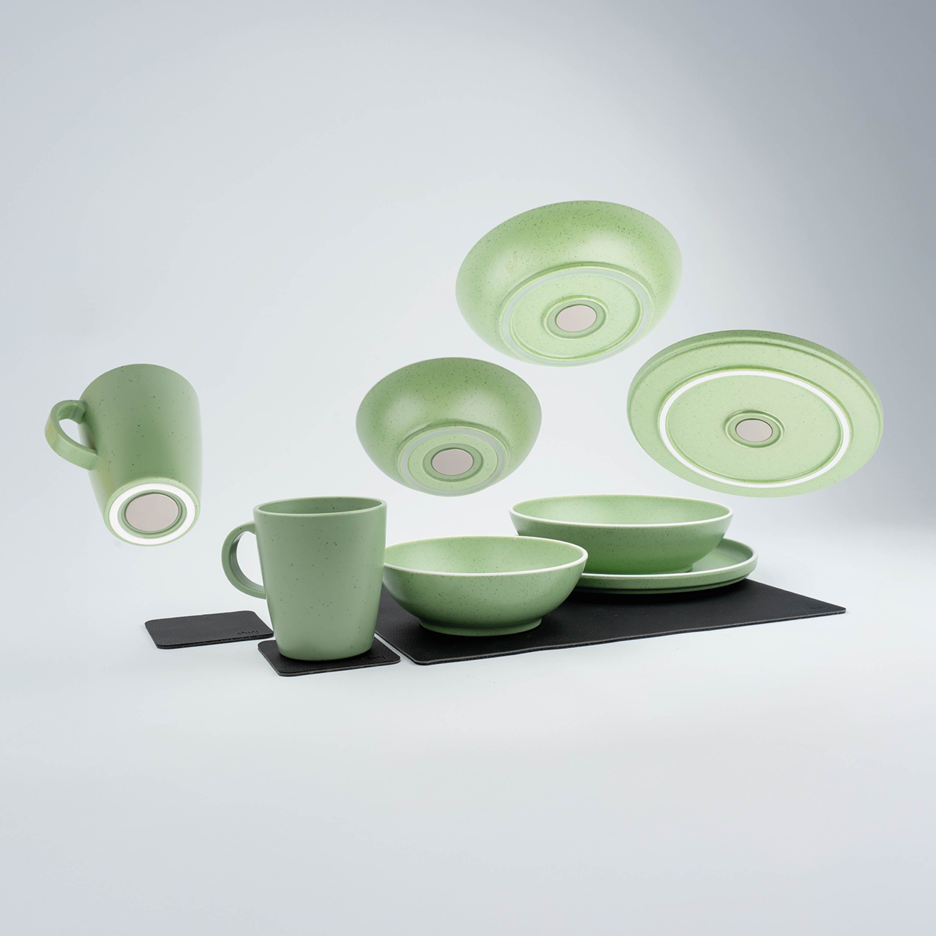 Service de table magnétique en plastique DOLOMIT GREEN