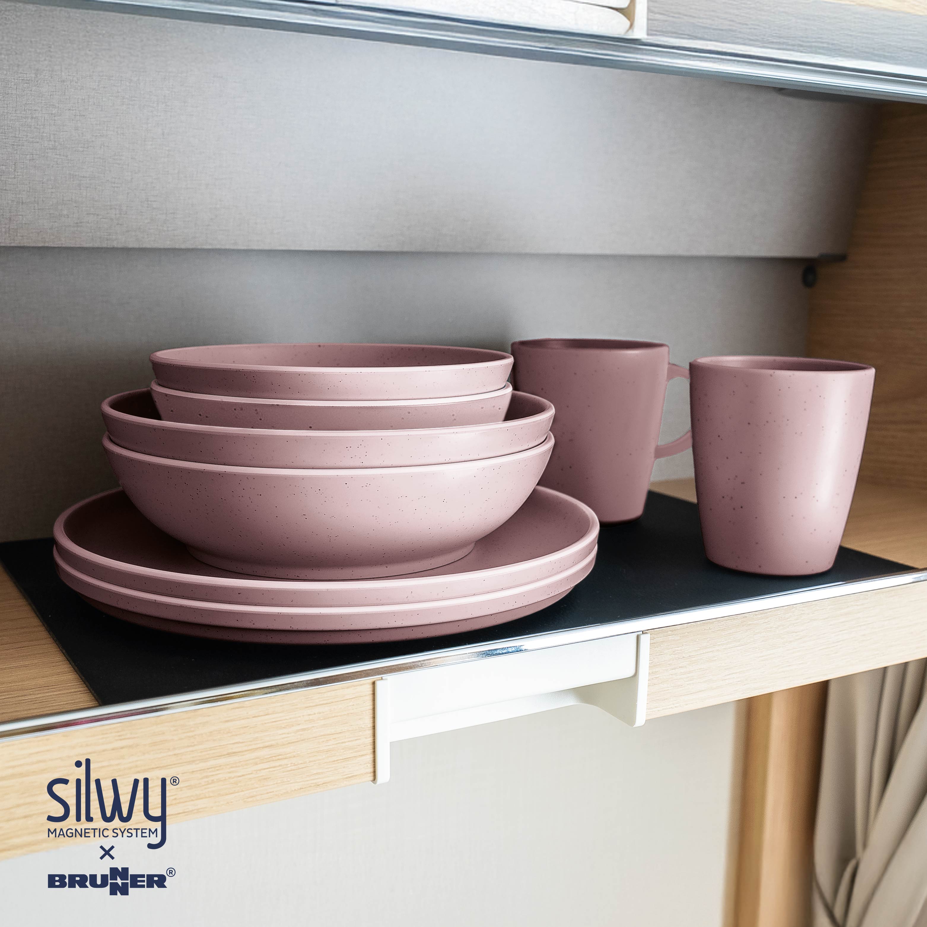 Kunststoff-Set rose Oberschrank