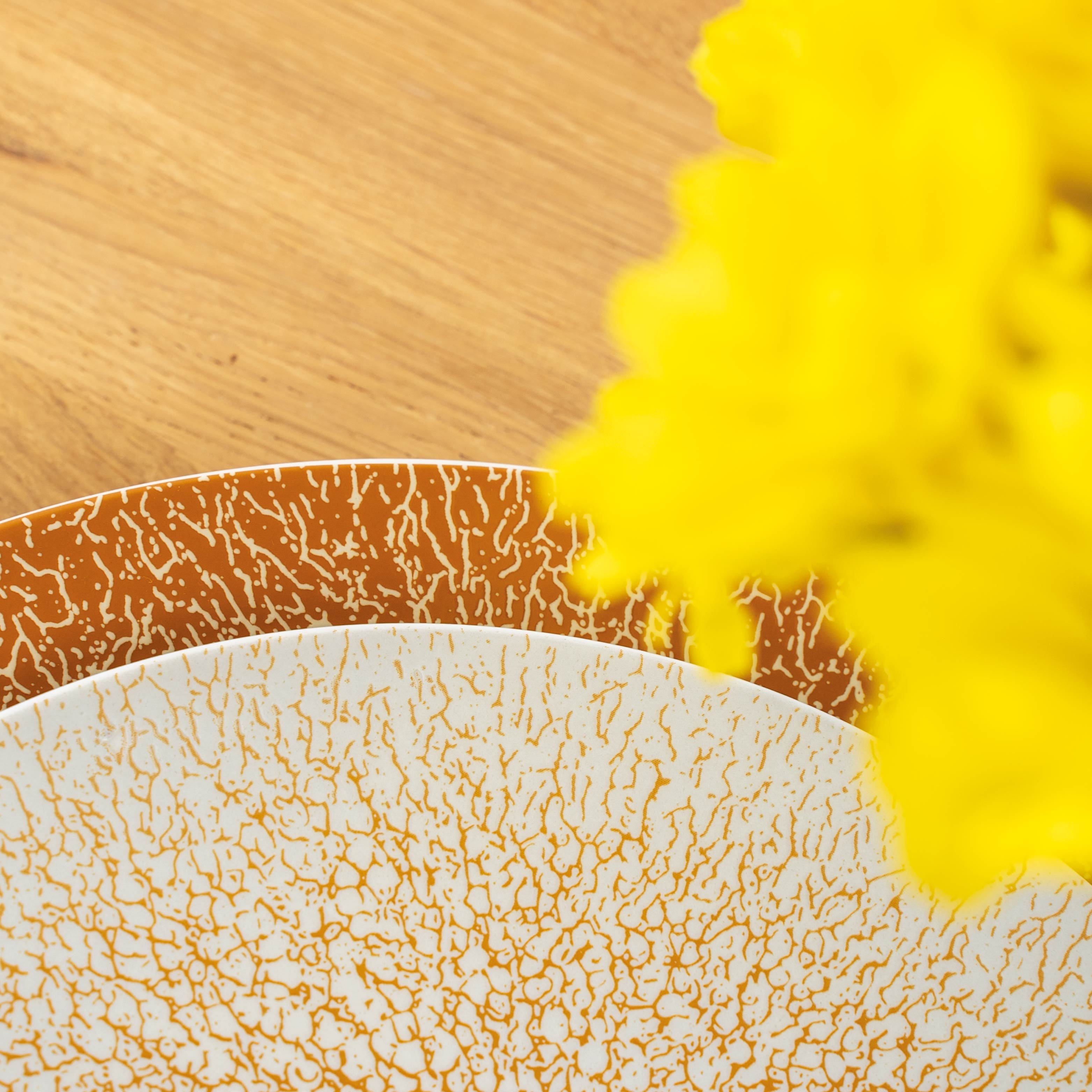 Assiette à déjeuner magnétique en porcelaine ABRICOT ⌀ 22 cm