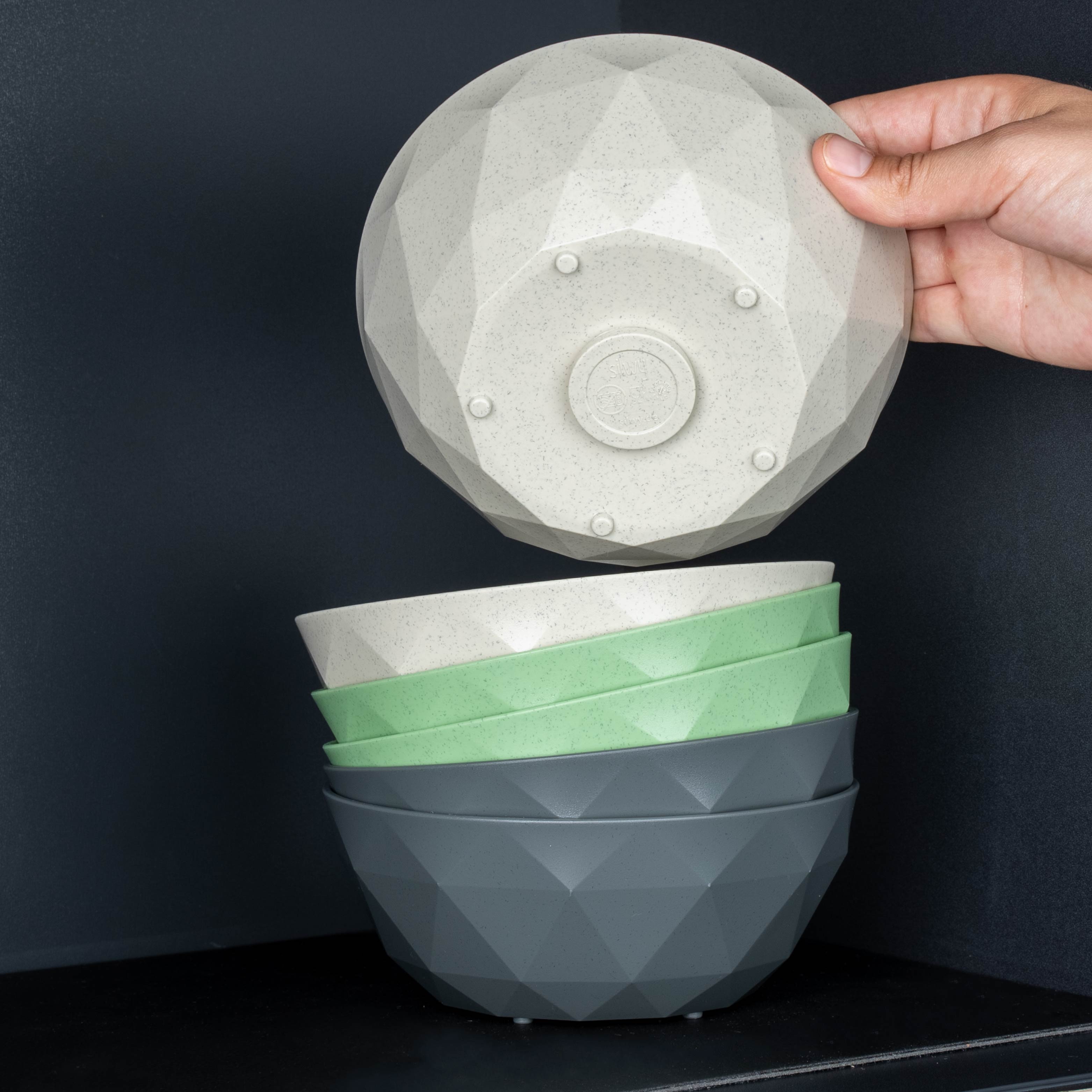 Magnetic plastic bowls SAND ⌀ 16 cm