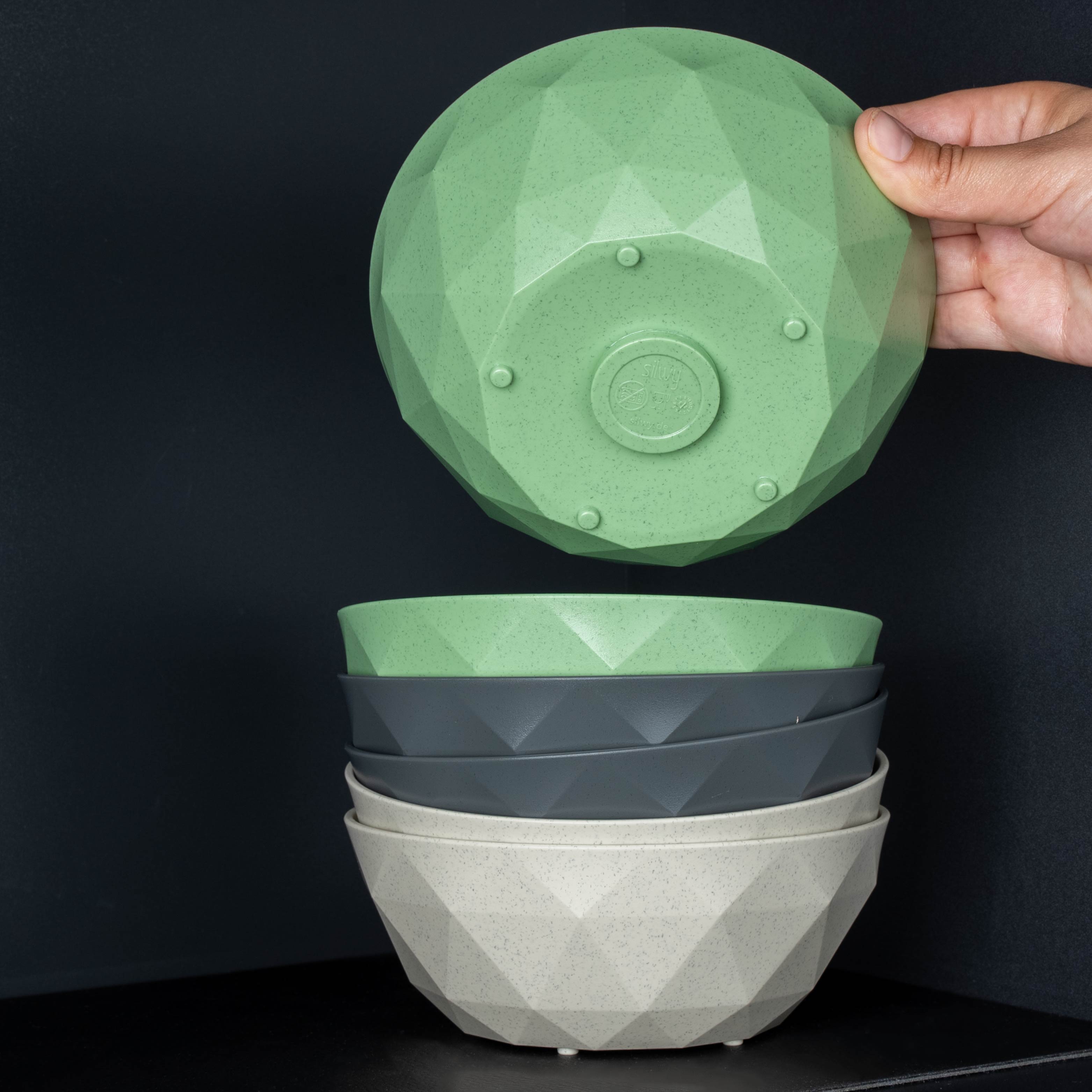 Magnetic plastic bowls GREEN ⌀ 16 cm