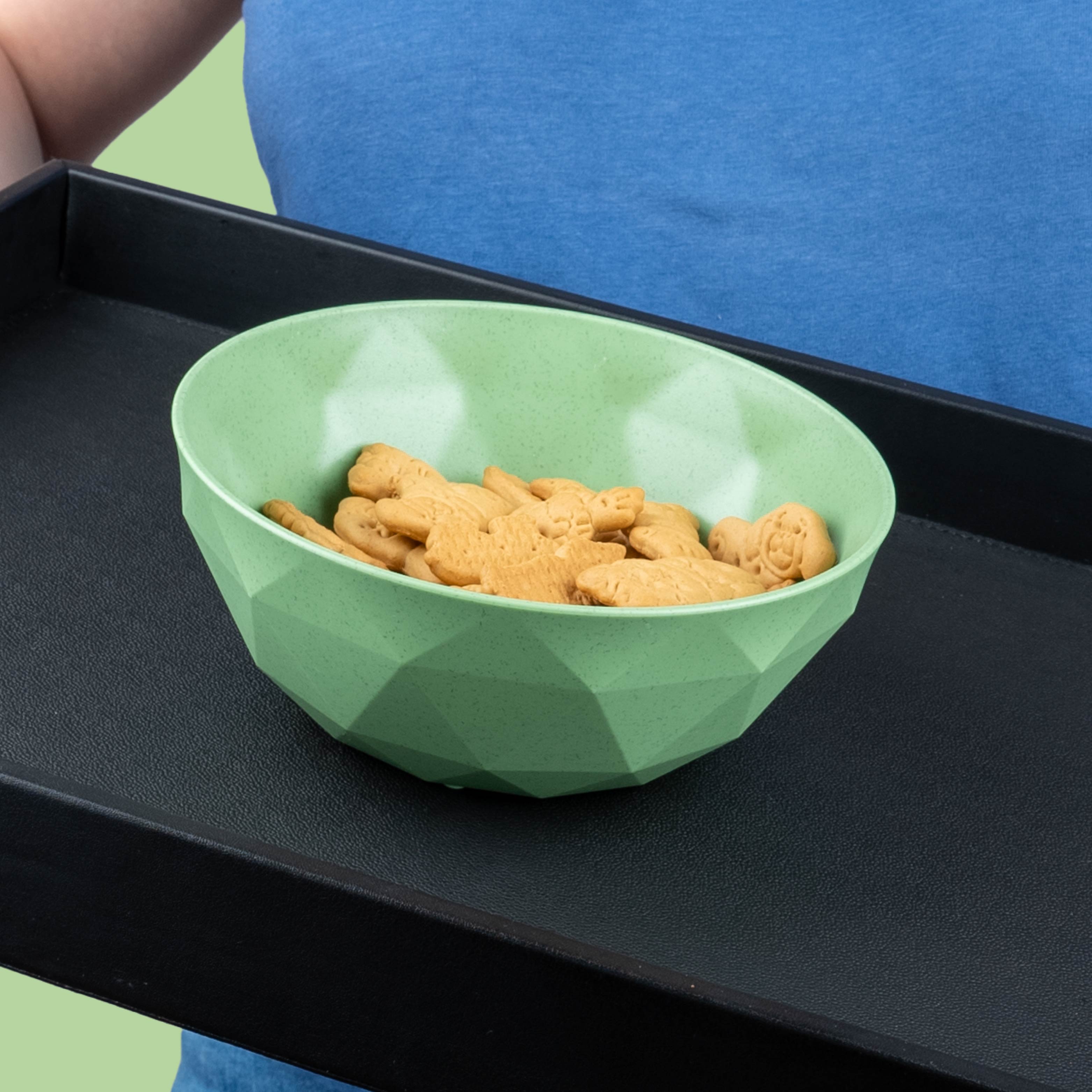Magnetic plastic bowls GREEN ⌀ 16 cm