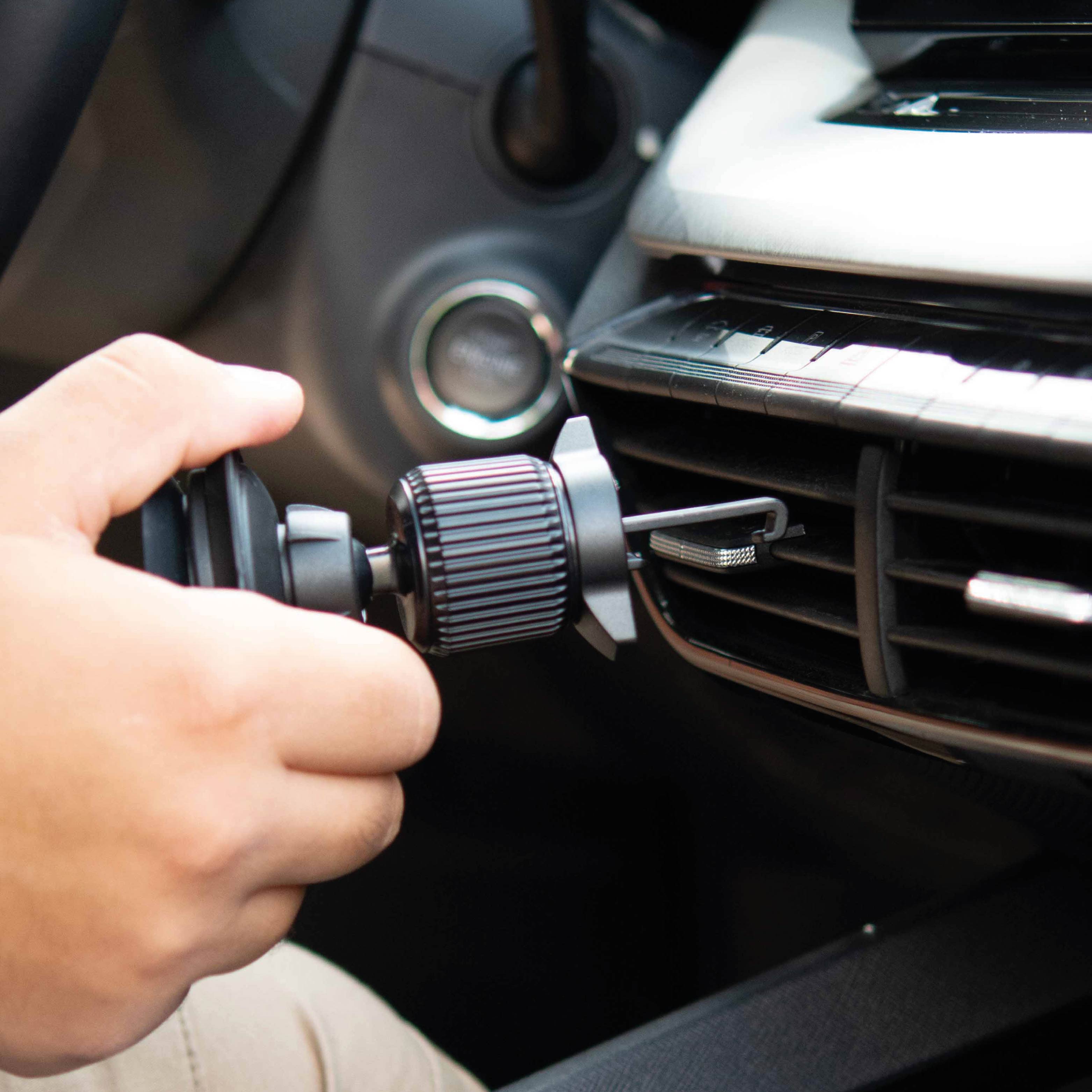 Supporto portatile magnetico a vuoto UNIVERSALE per griglia di ventilazione auto incl. patch magnetico a vuoto