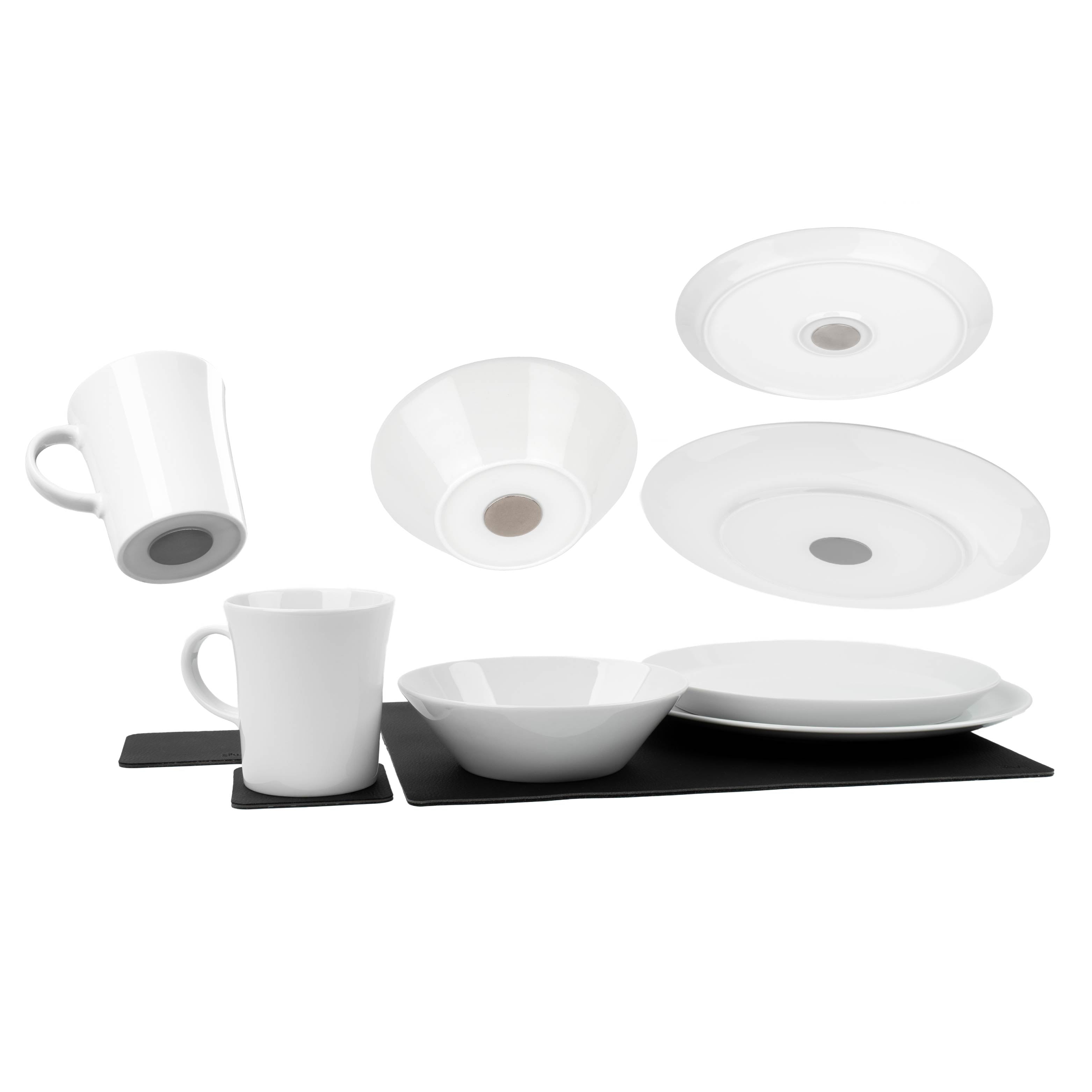Service de table magnétique en porcelaine CLASSIC