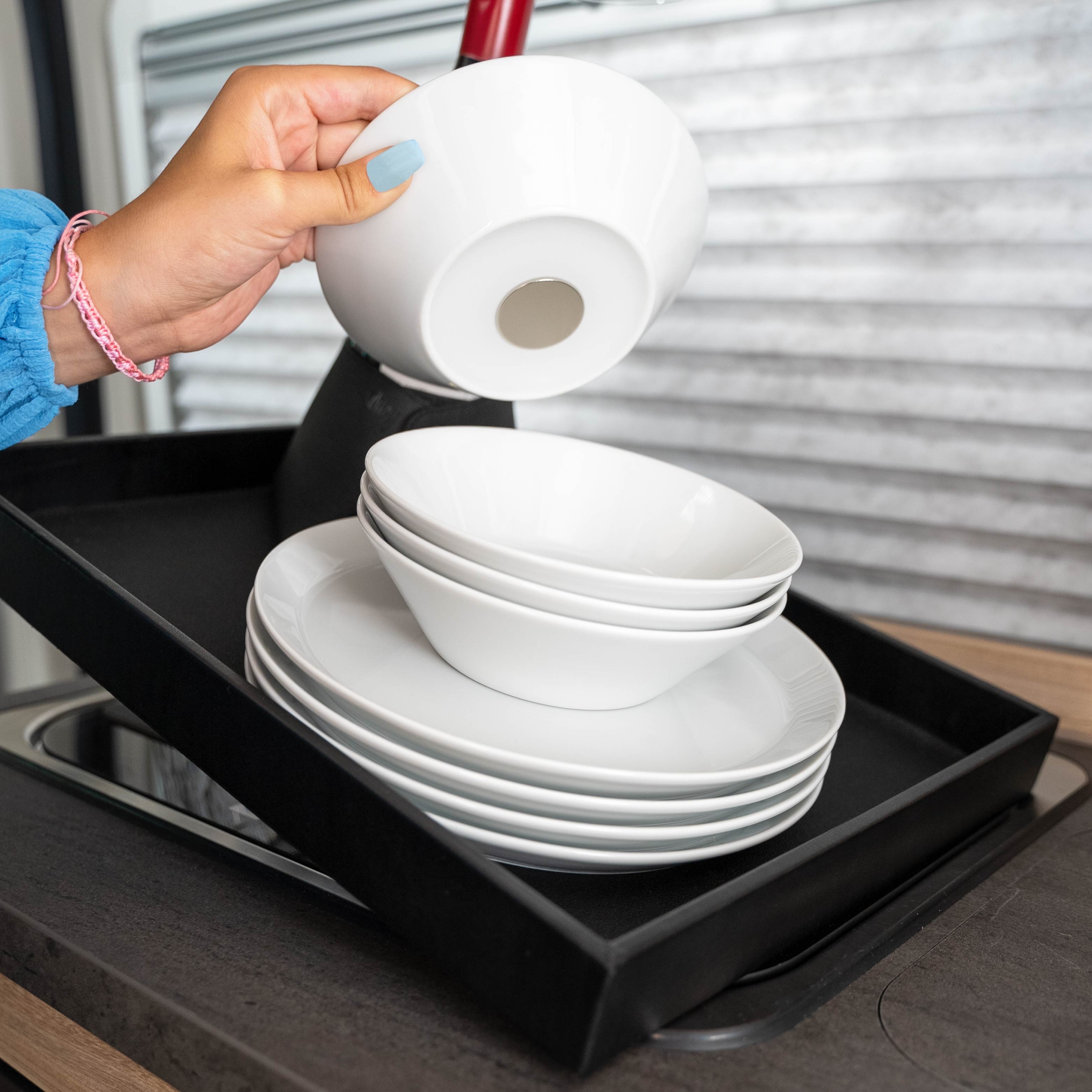 Service de table magnétique en porcelaine CLASSIC