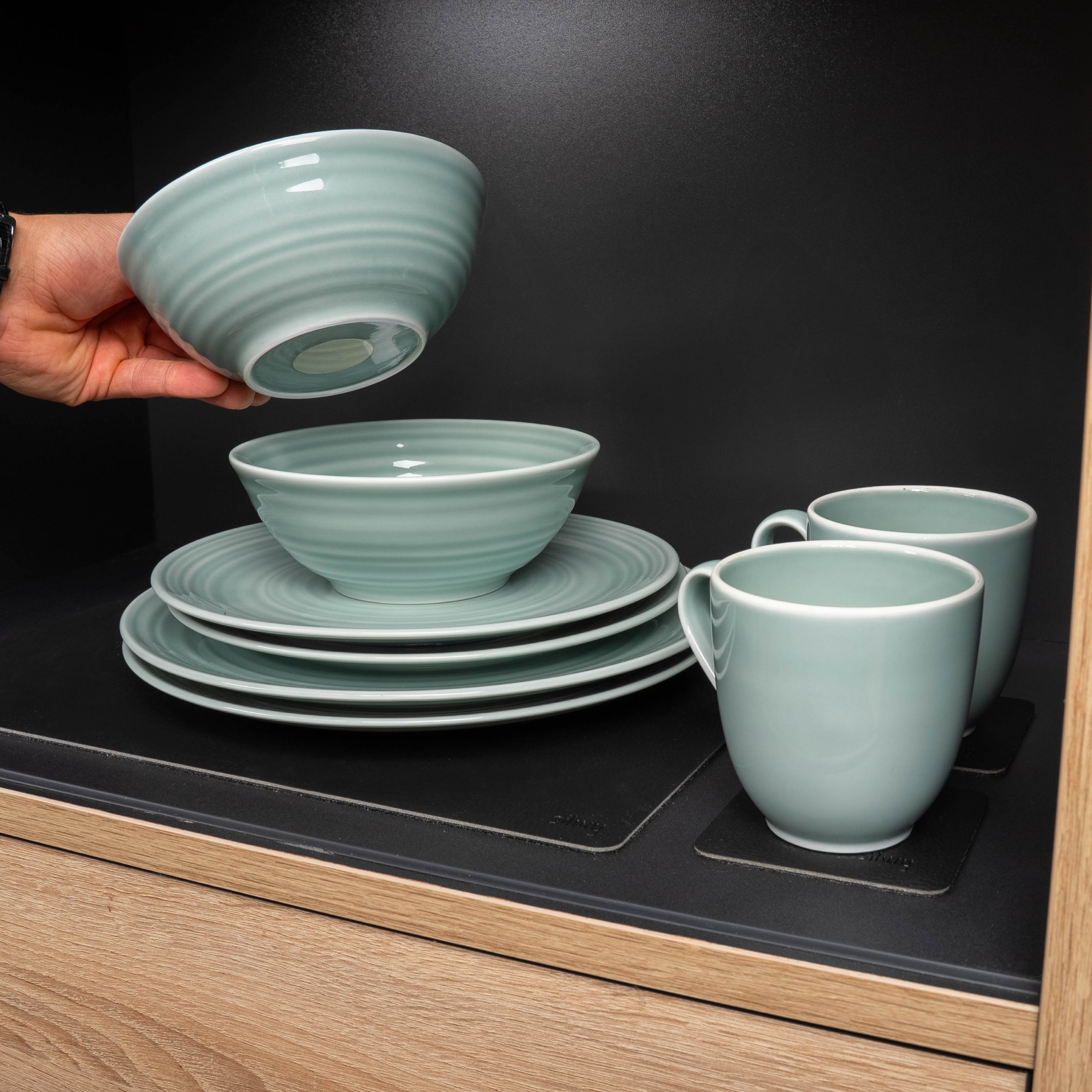 Service de table magnétique en porcelaine CYAN