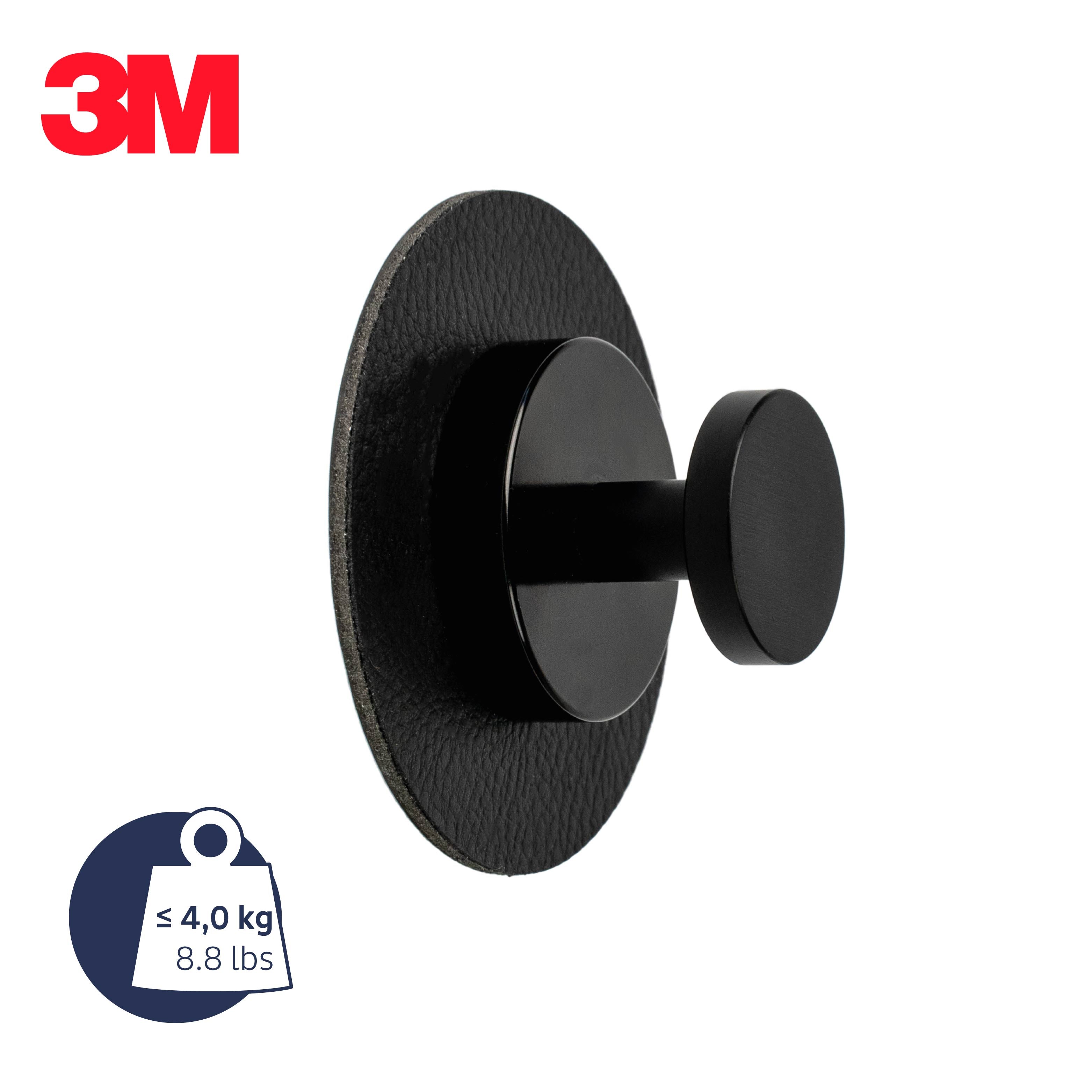 Magnetic hook SPOT incl. 3M pad BLACK