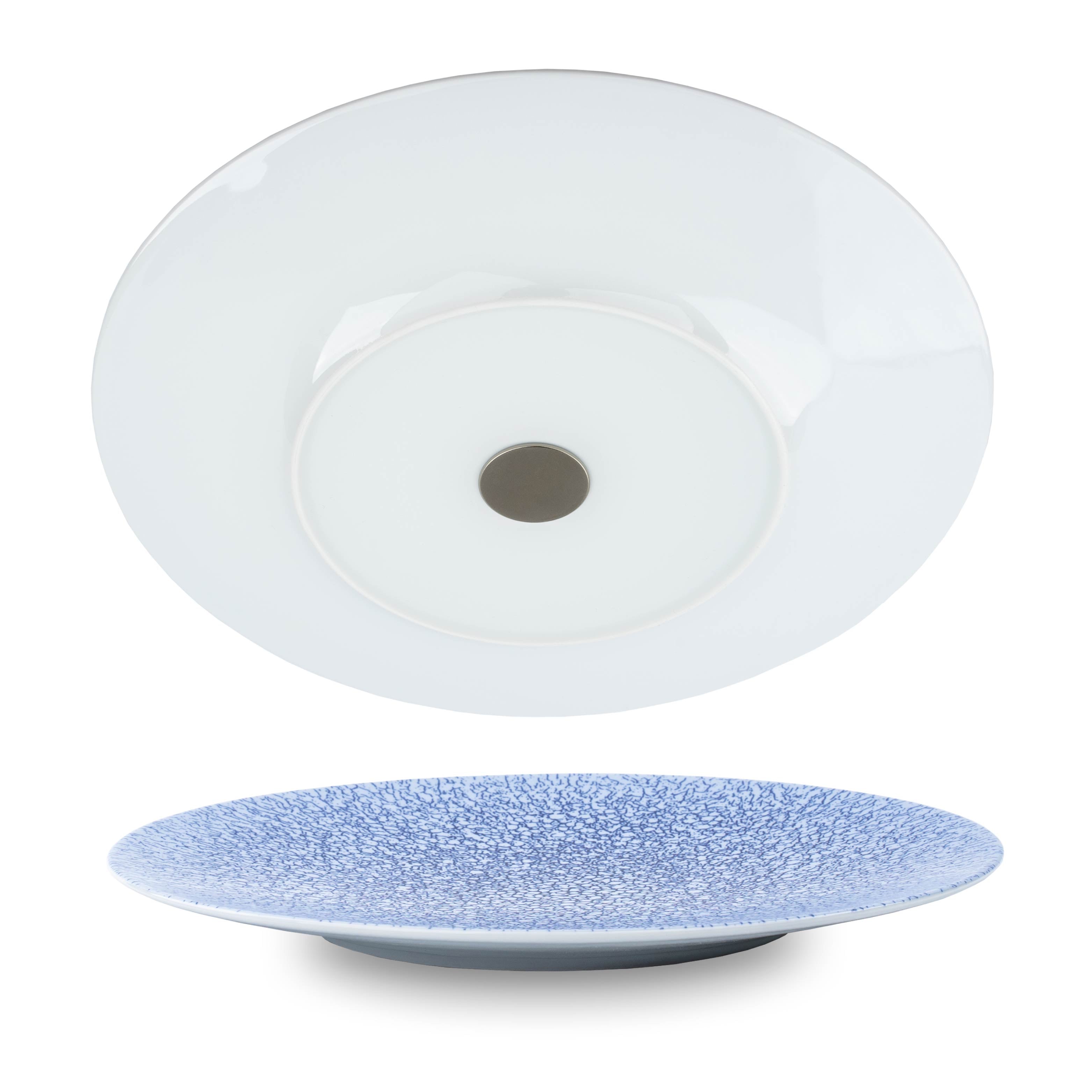 Assiette plate magnétique en porcelaine OCEAN ⌀ 28 cm