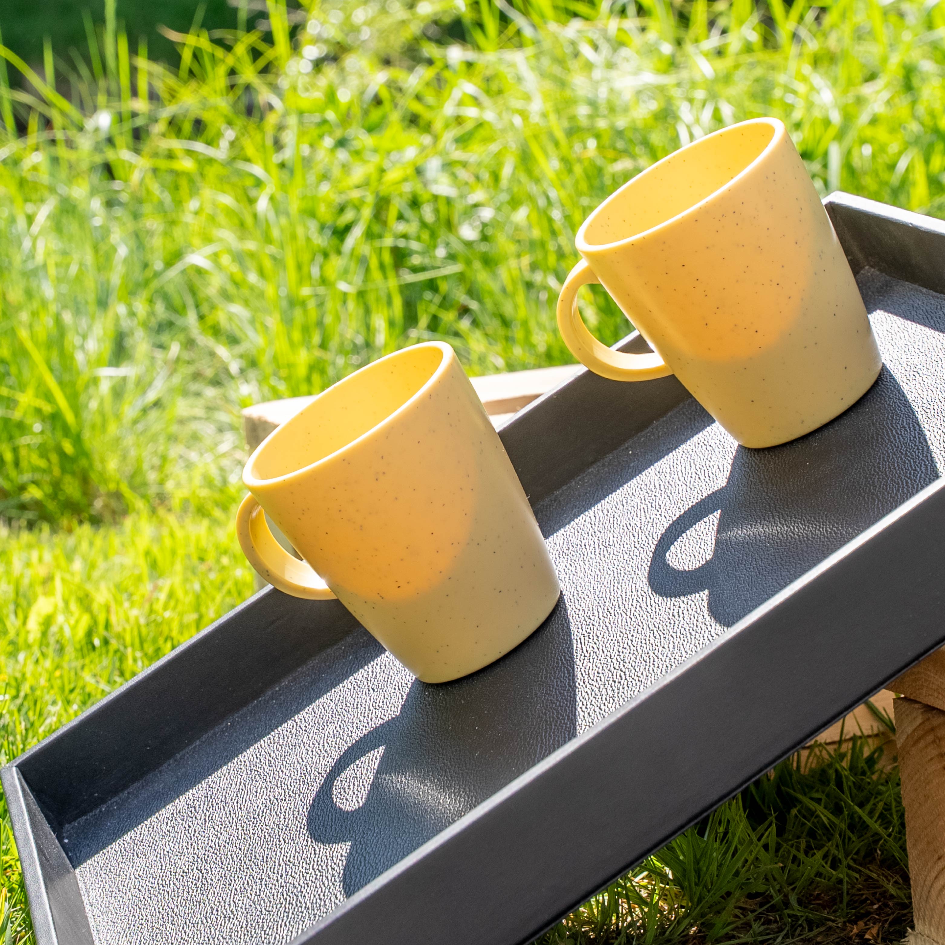 Magnet-Kunststofftassen DOLOMIT YELLOW
