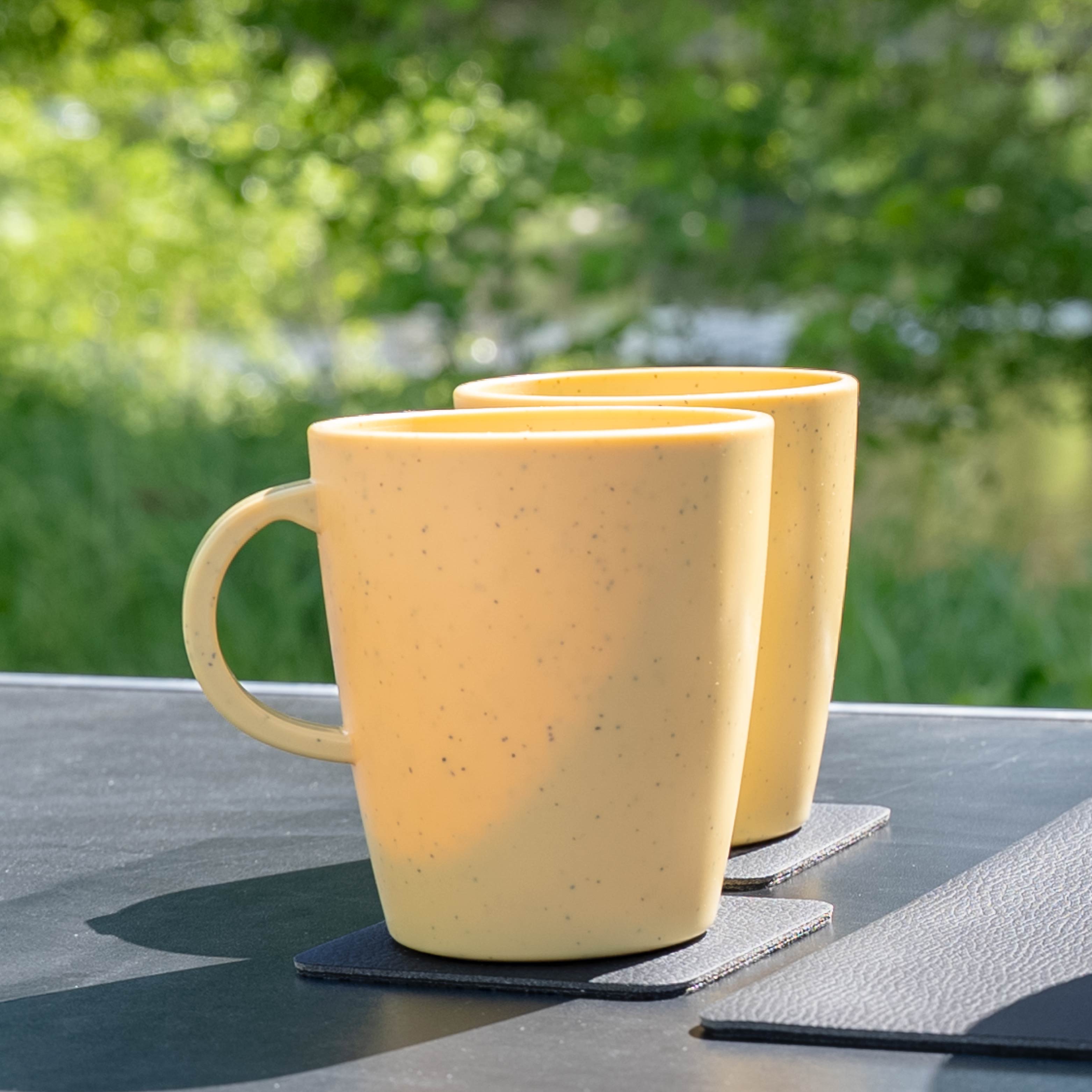 Magnet-Kunststofftassen DOLOMIT YELLOW