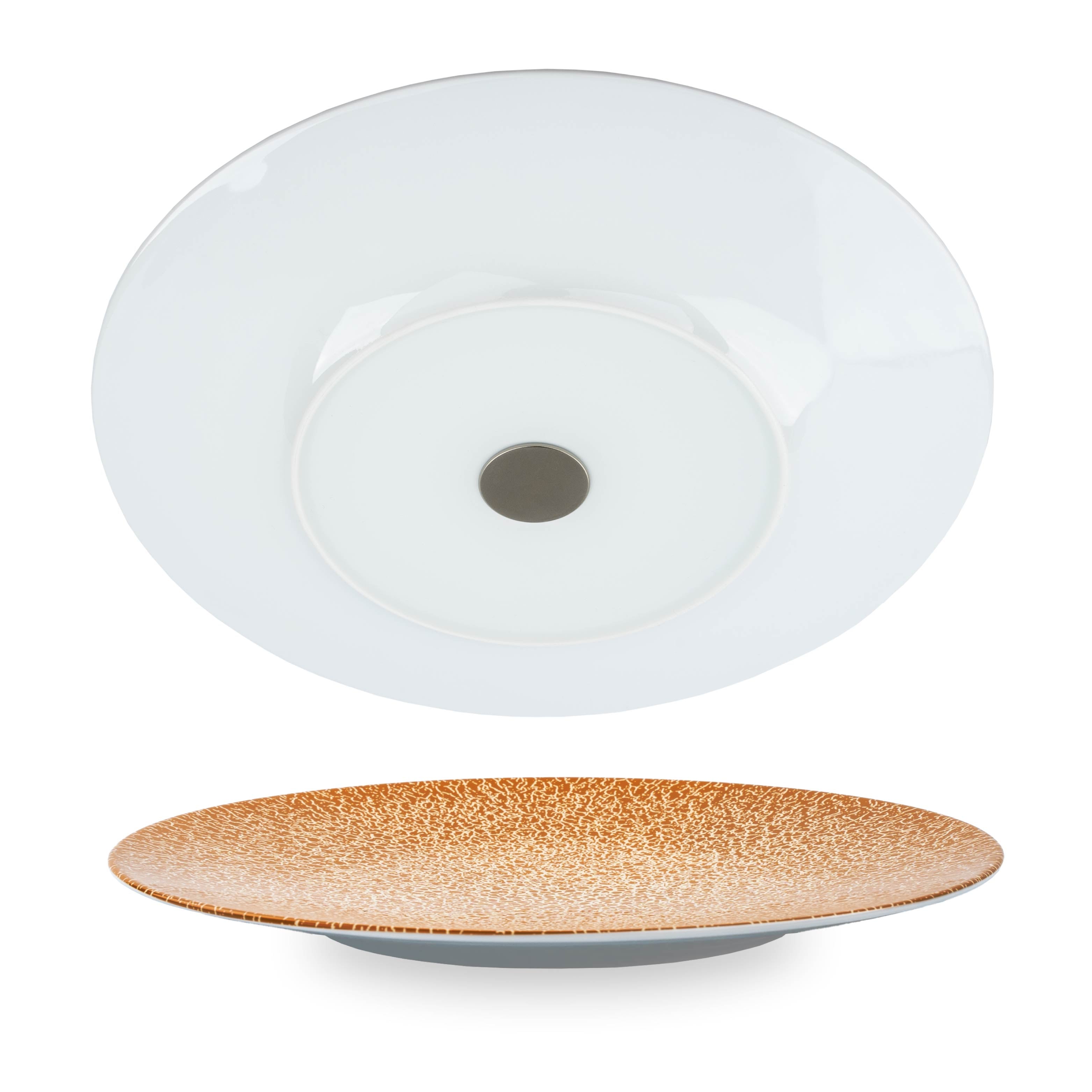 Assiette plate magnétique en porcelaine ABRICOT ⌀ 28 cm