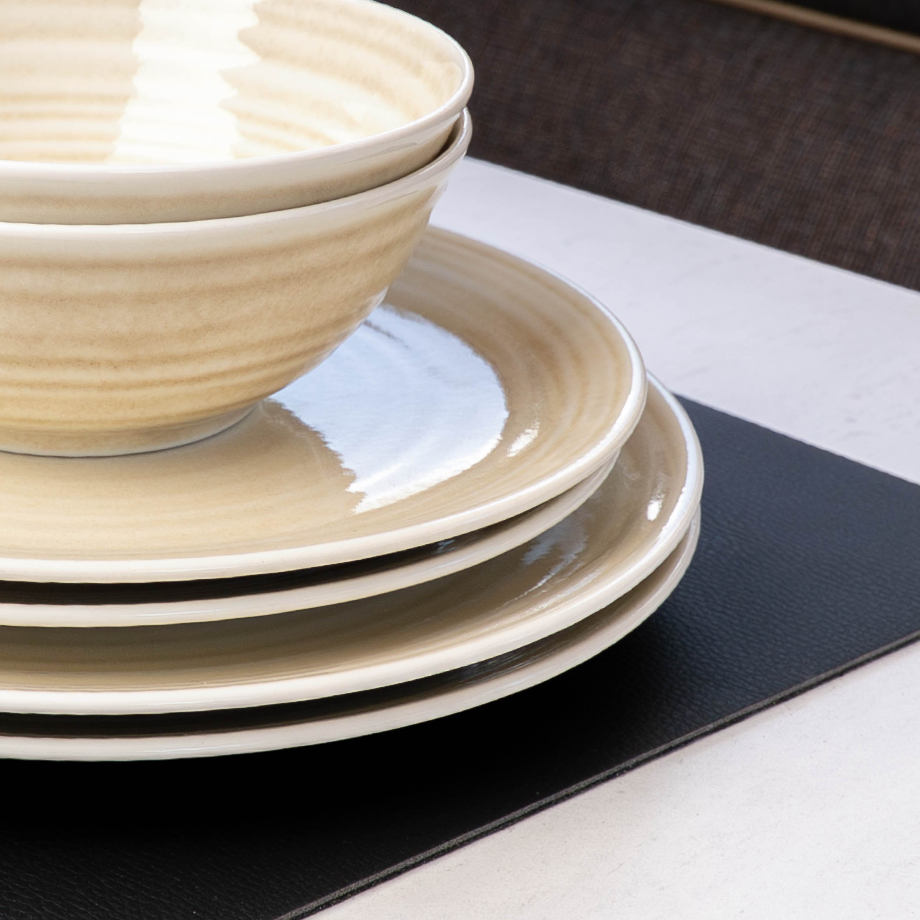 Assiette magnétique en porcelaine SABLE ⌀ 26 cm