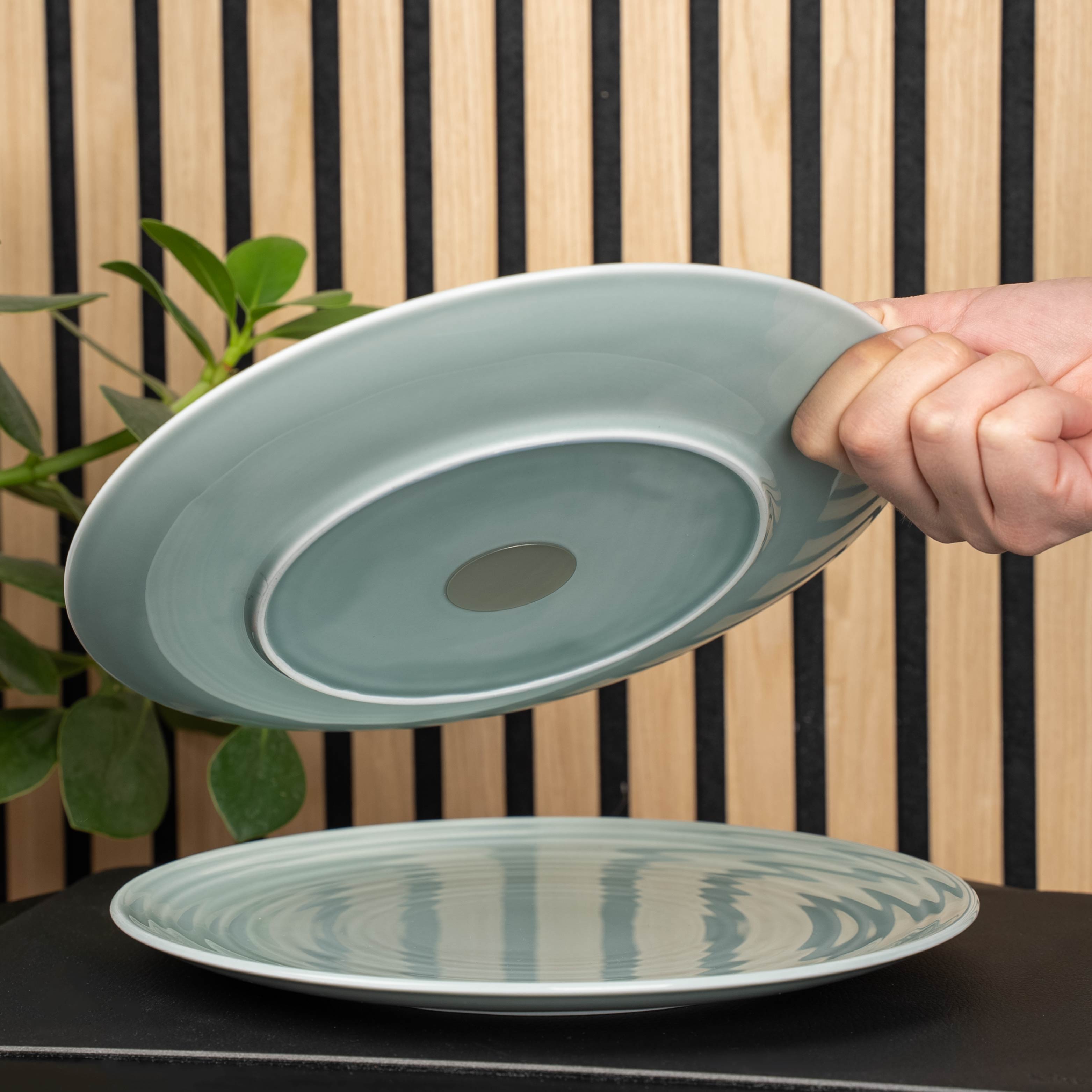 Assiette magnétique en porcelaine CYAN ⌀ 26cm