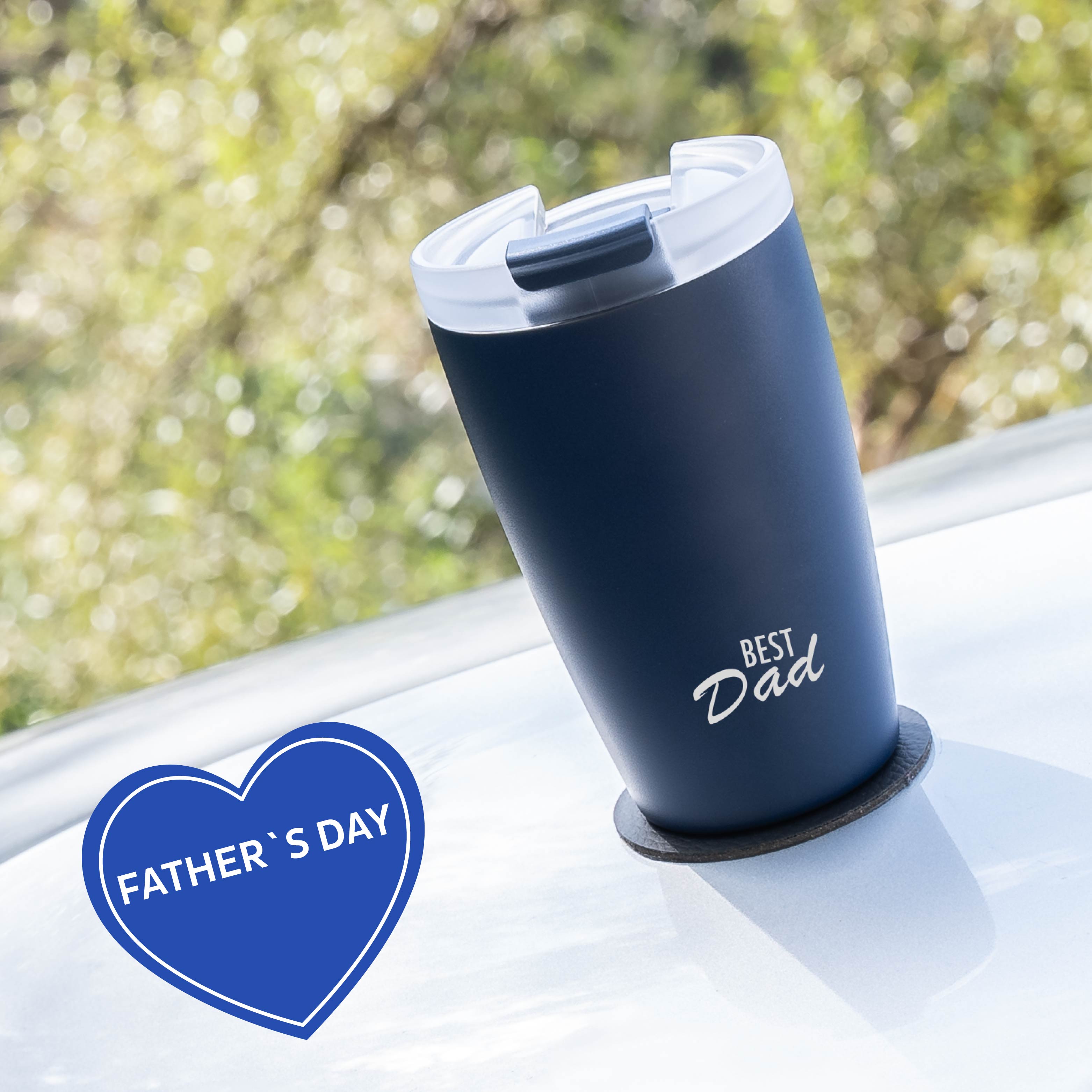 Magnetic thermo mug MIDNIGHT "BEST DAD"