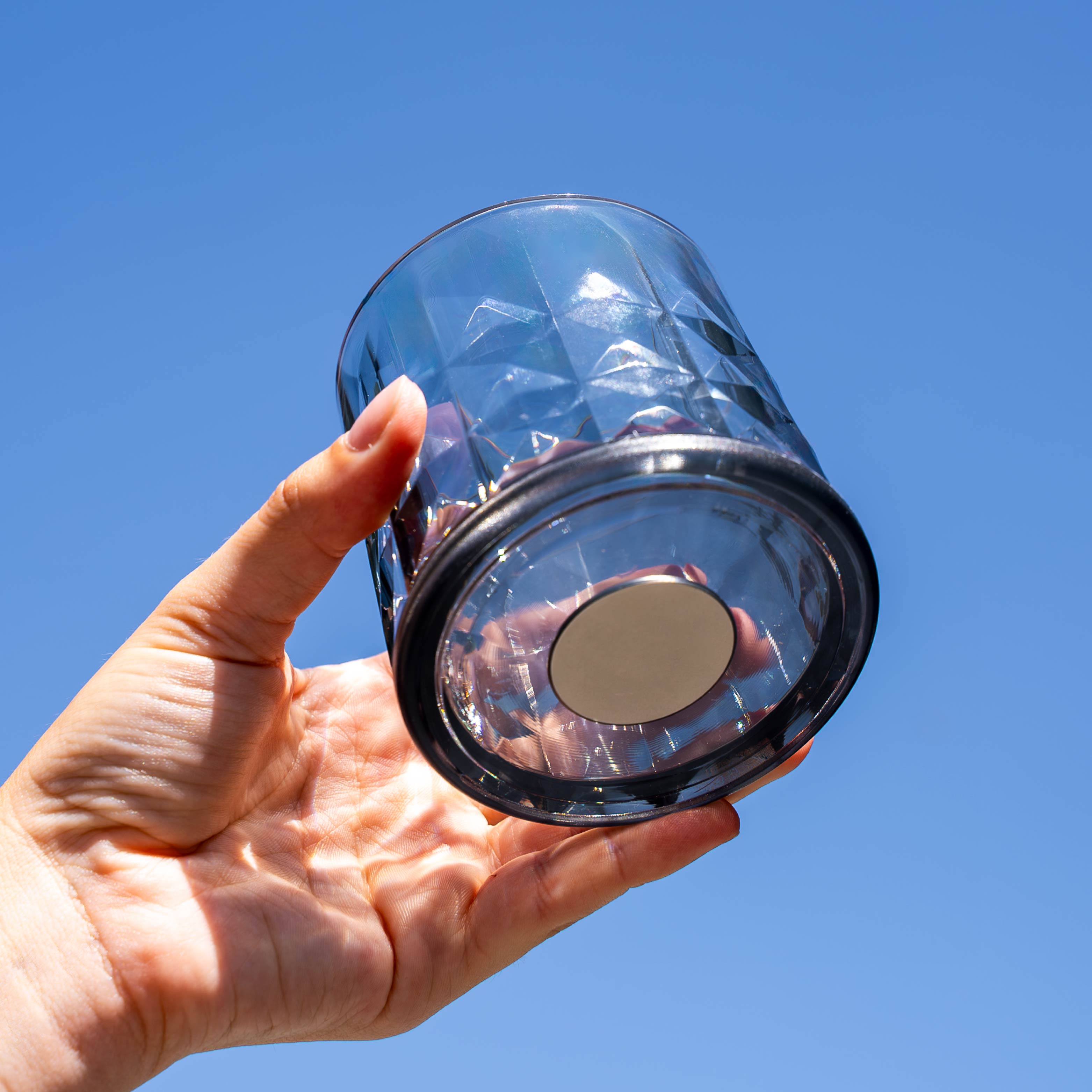 Magnet-Kunststoffglas TUMBLER GREY ohne Pad