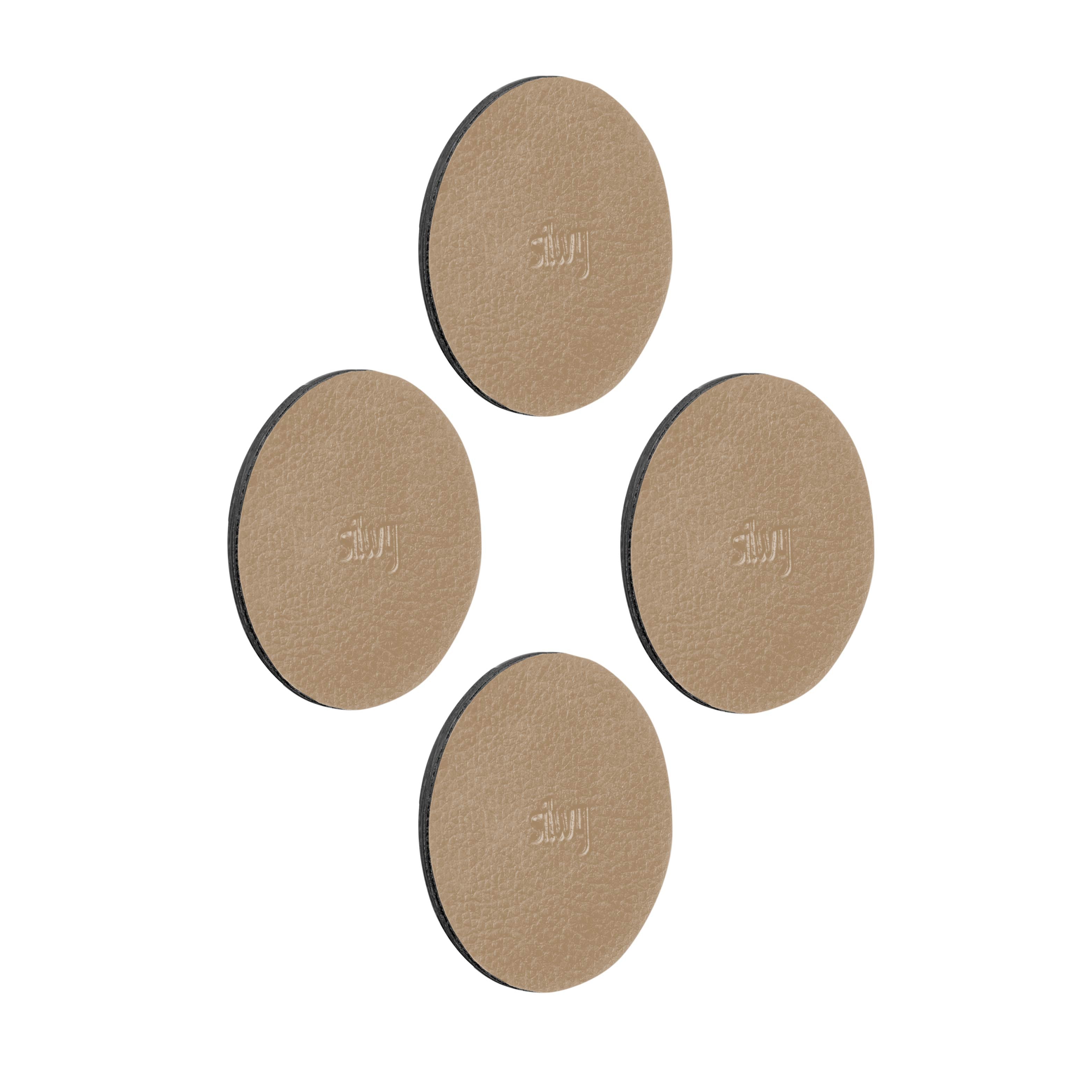 Metal Nano Gel Pads 6.5 cm Beige
